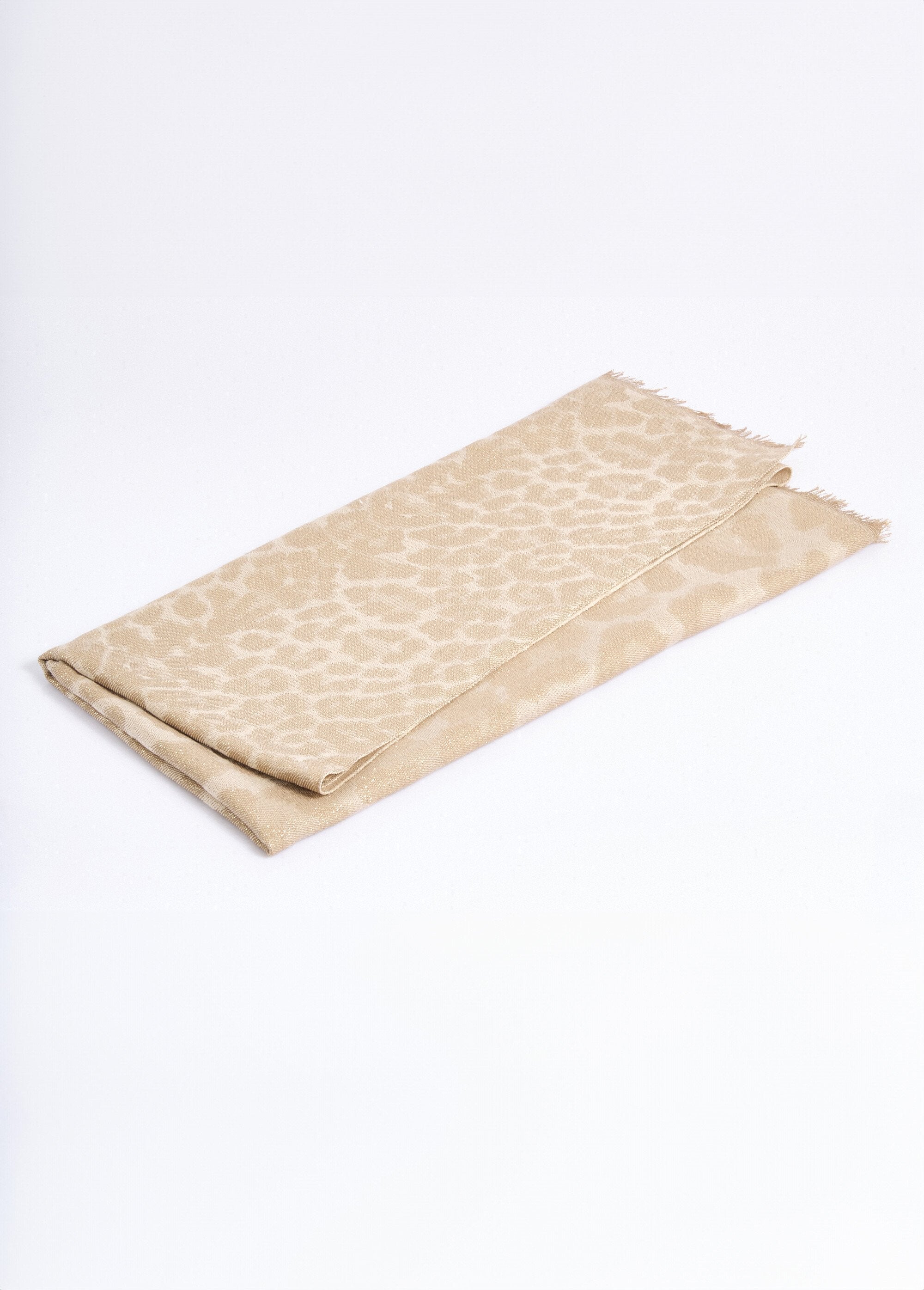 Echarpe_fine_motif_animalier_métallisé_Beige_DE1_slim