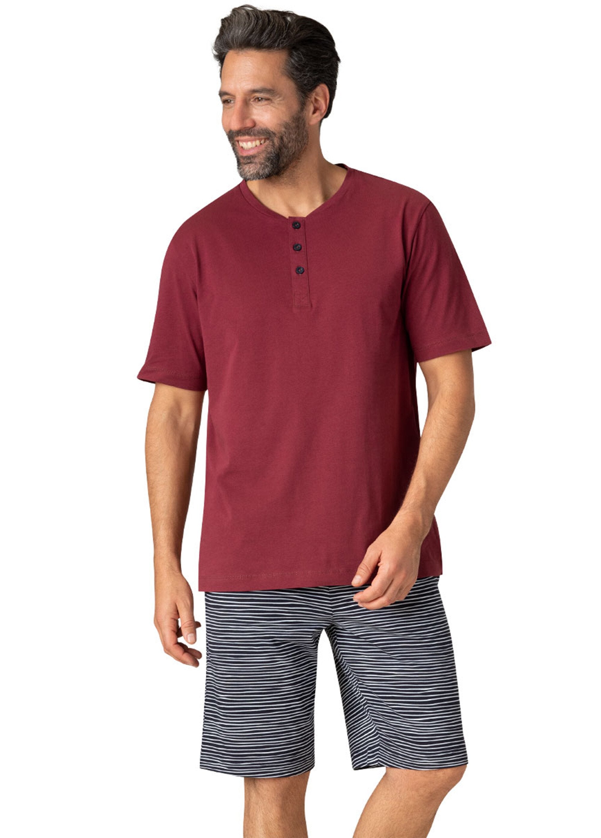 ®_Eminence_-_Calções_de_pijama_estampados_para_homem_Bordeaux_et_marine_FA1_slim