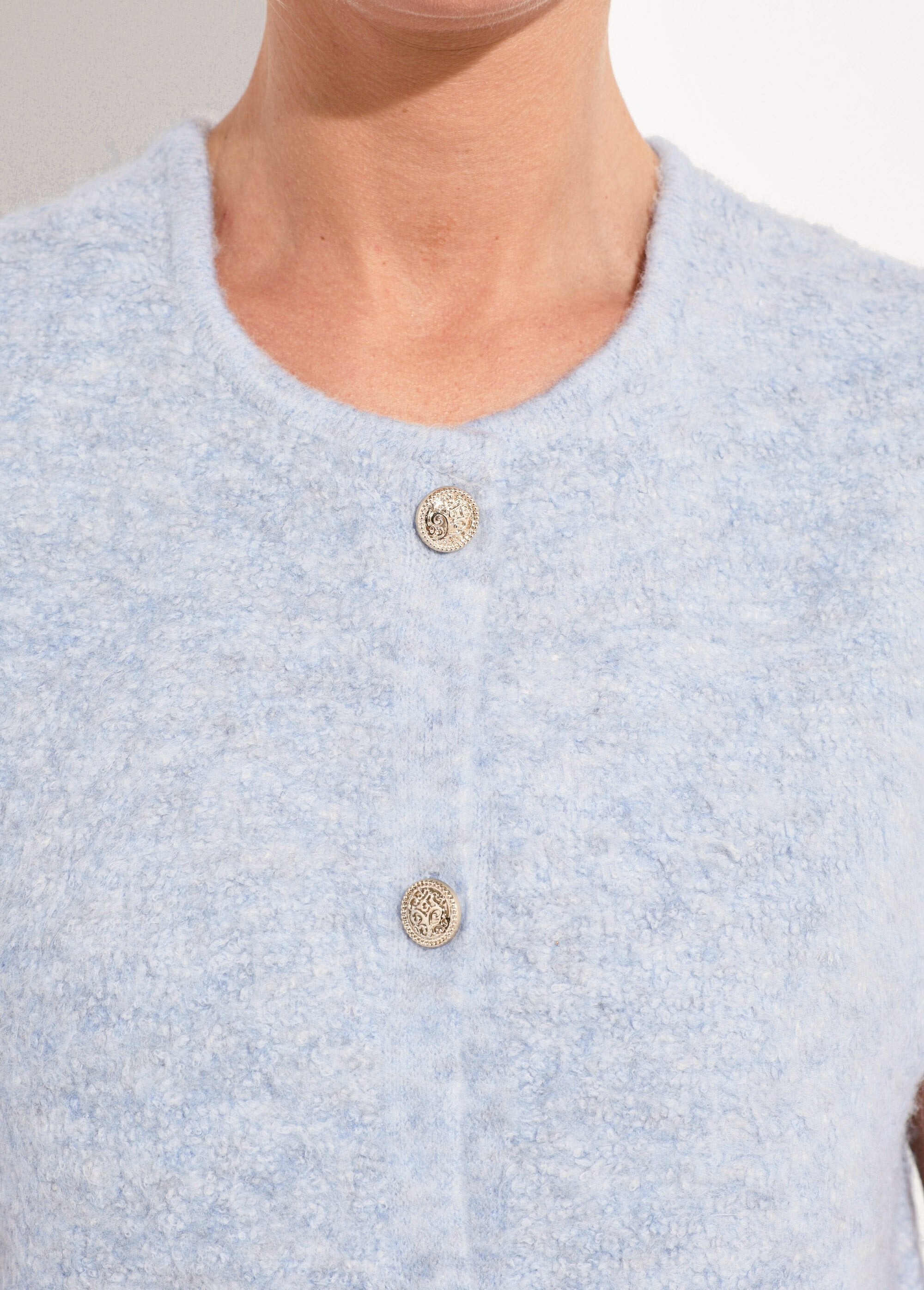 Gilet_sans_manches_boutons_dorés_maille_bouclette_Bleu_DE1_slim