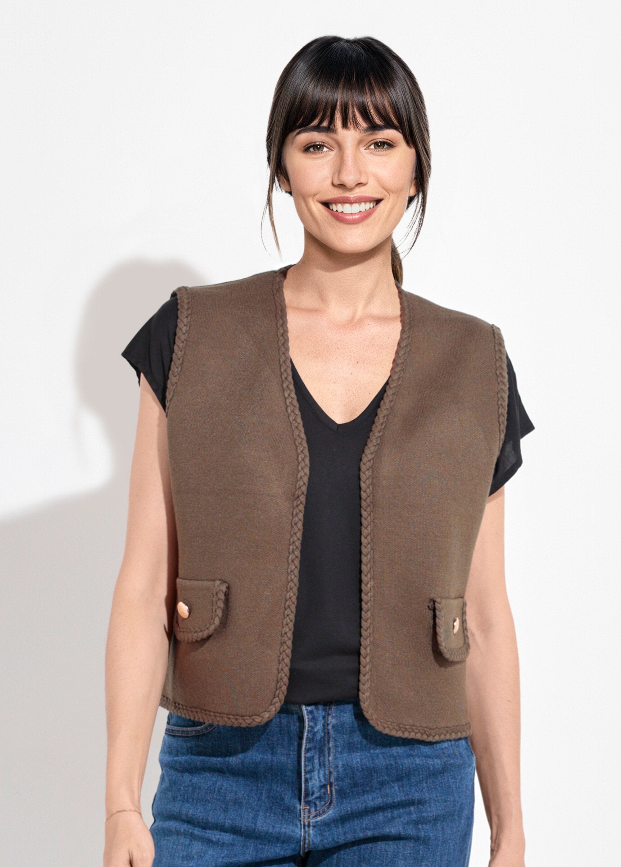 Gilet_sans_manches_épais_détails_tressés_Kaki_FA1_slim