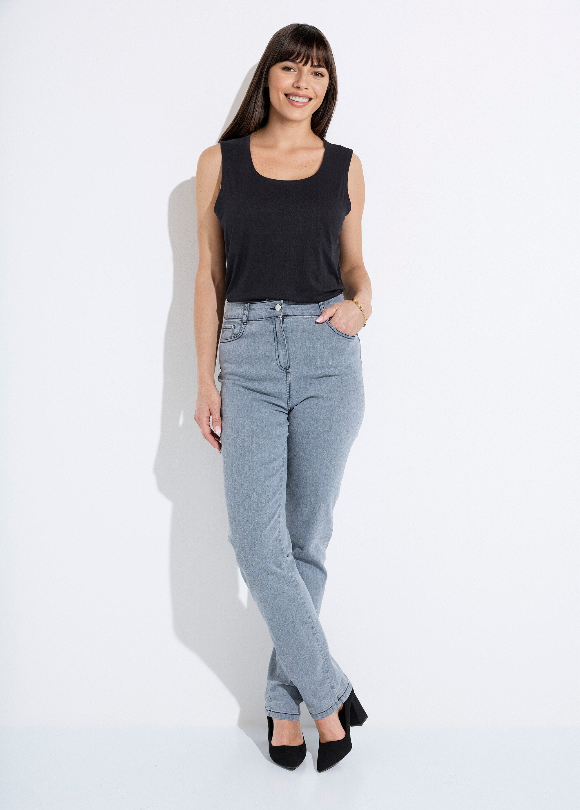 Calça_jeans_de_5_bolsos_com_cós_de_algodão_elástico_Gris_SF1_slim