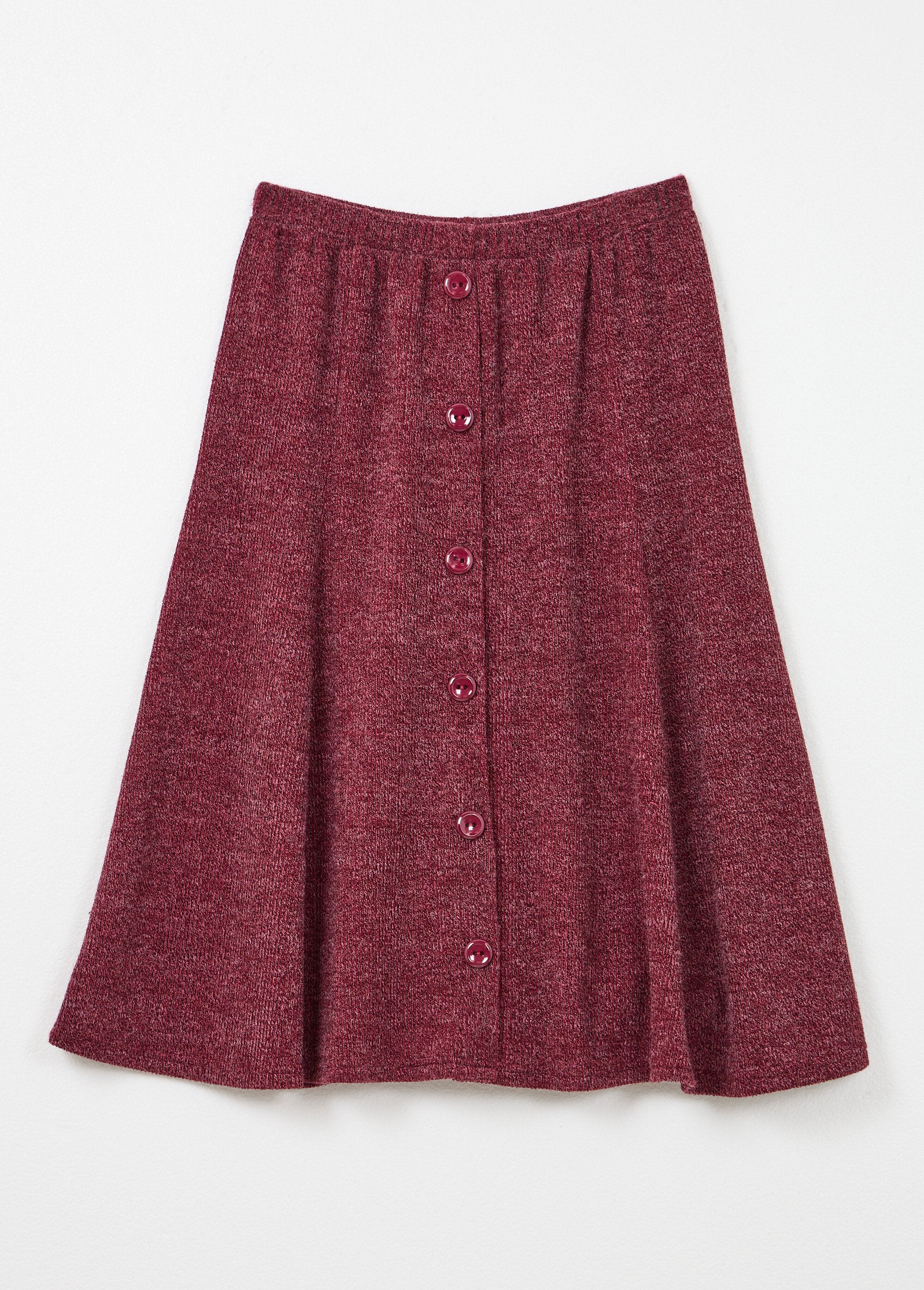 Jupe_mi_longue_évasée_maille_chaude_unie_Bordeaux_AP1_slim