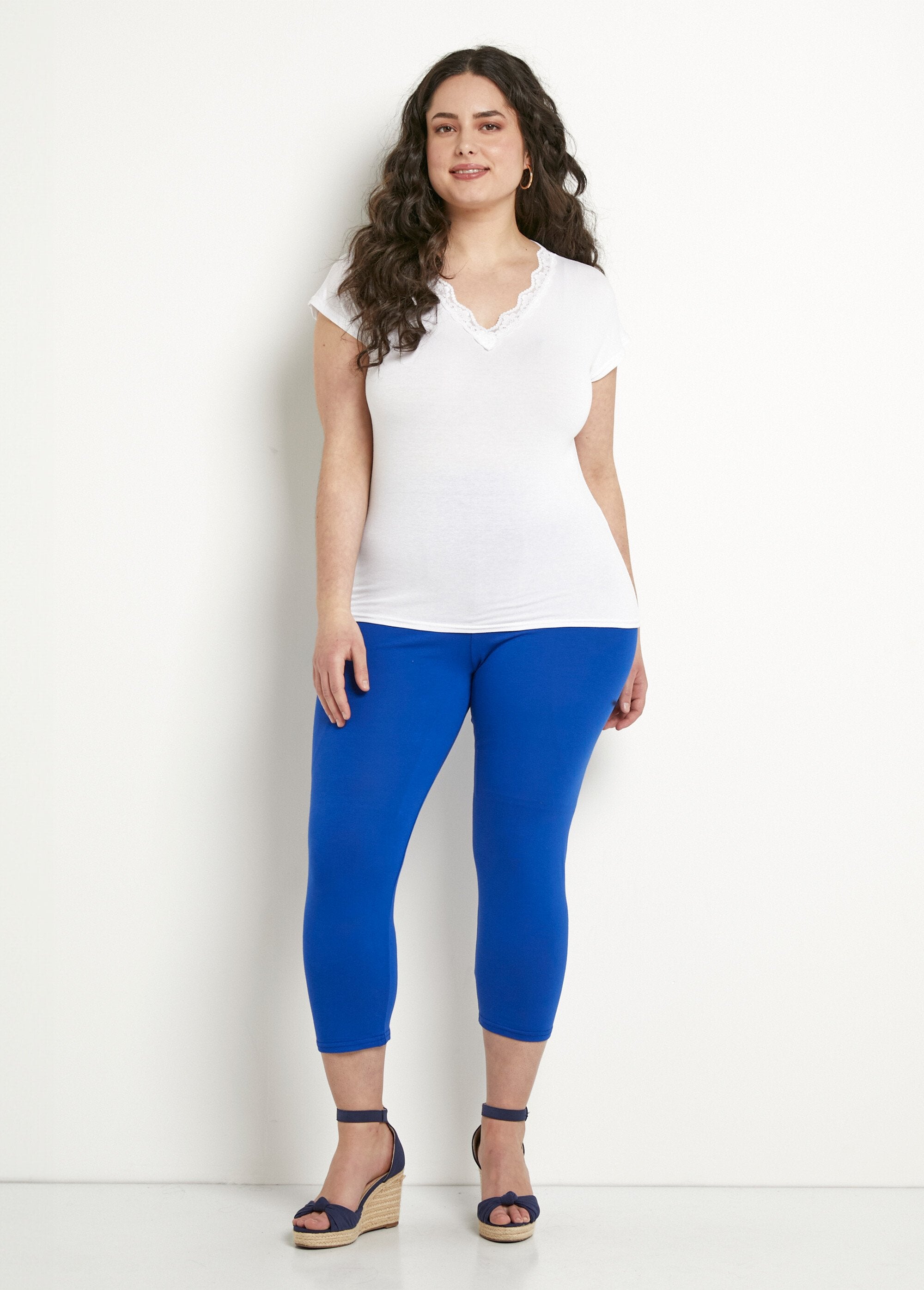 Legging_court_taille_élastiquée_extensible_Uni_bleu_SF1_curvy