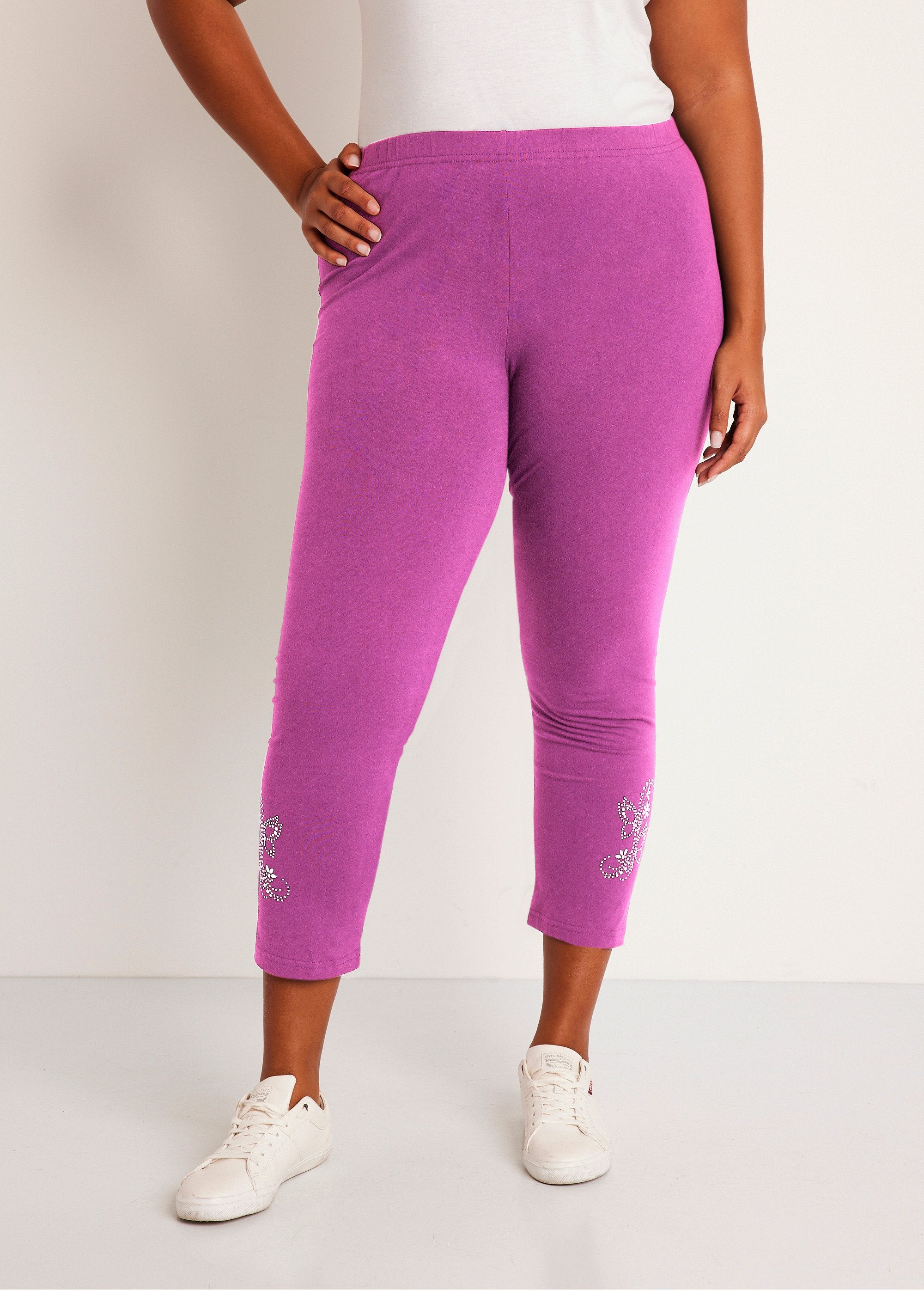 Legging_curta_lisa_com_cós_elástico_Fúcsia_FA1_curvy