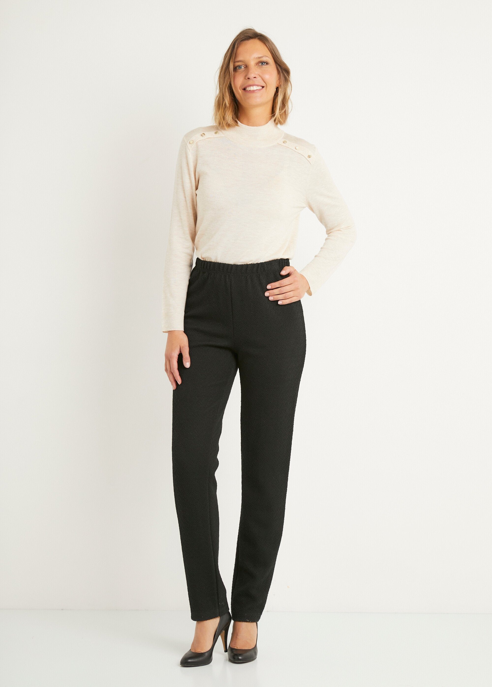 Legging_reta_com_cós_elástico_e_lã_Preto_liso_SF1_slim