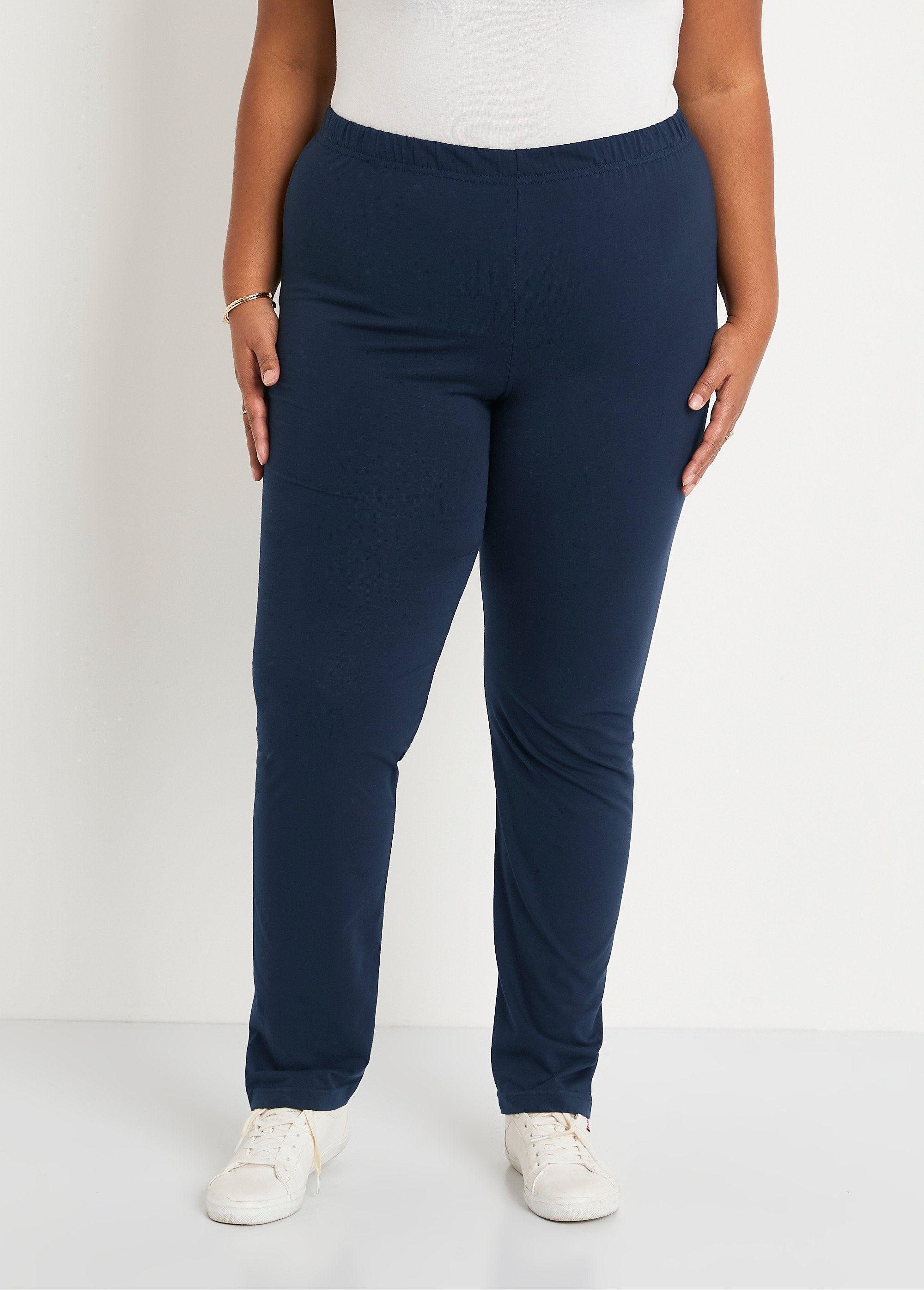 Leggings_de_cintura_elástica_em_jersey_de_algodão_Marinho_FA1_curvy