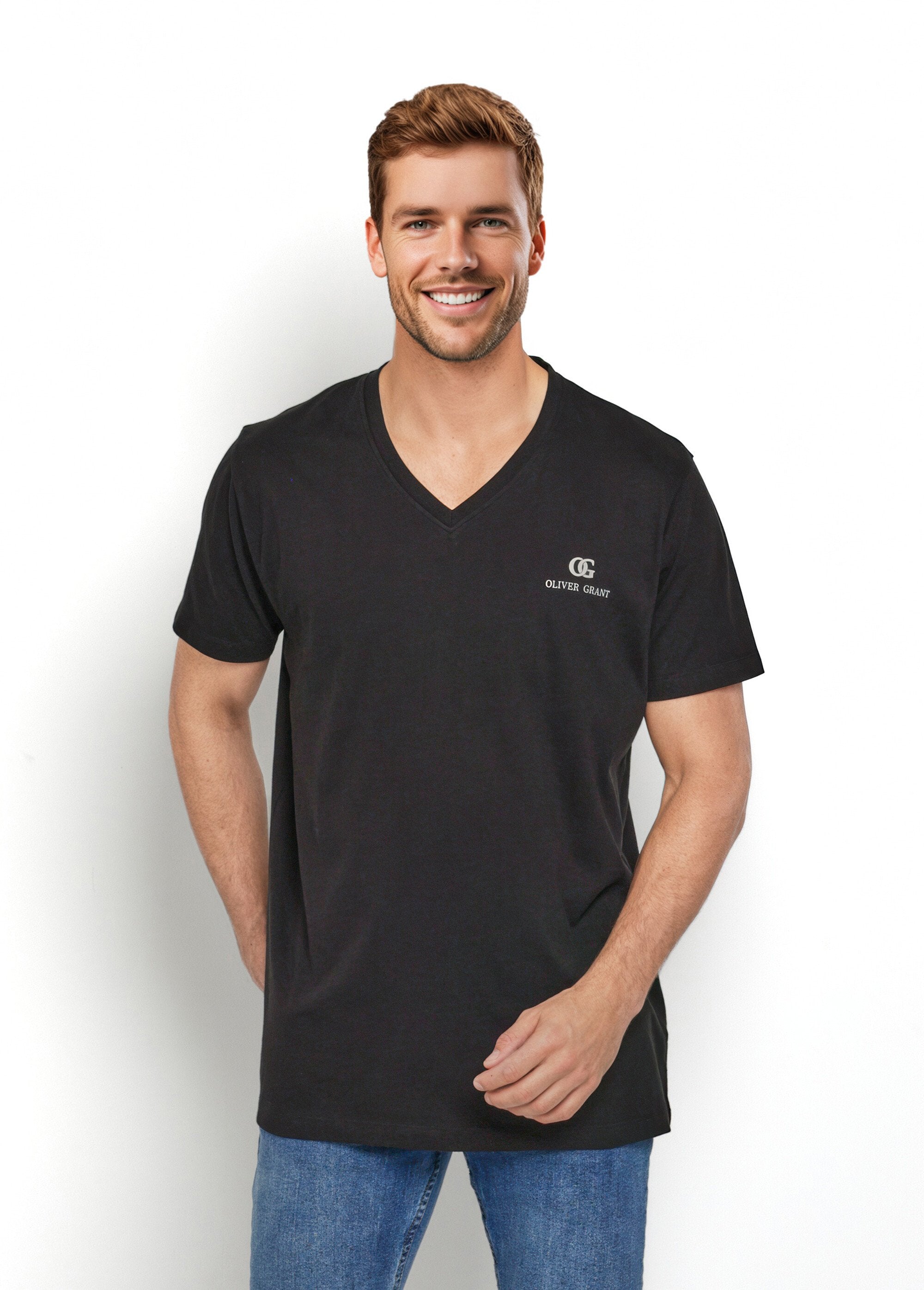 Camisetas_escuras_de_manga_curta_com_decote_em_V_Noir_FA1_slim