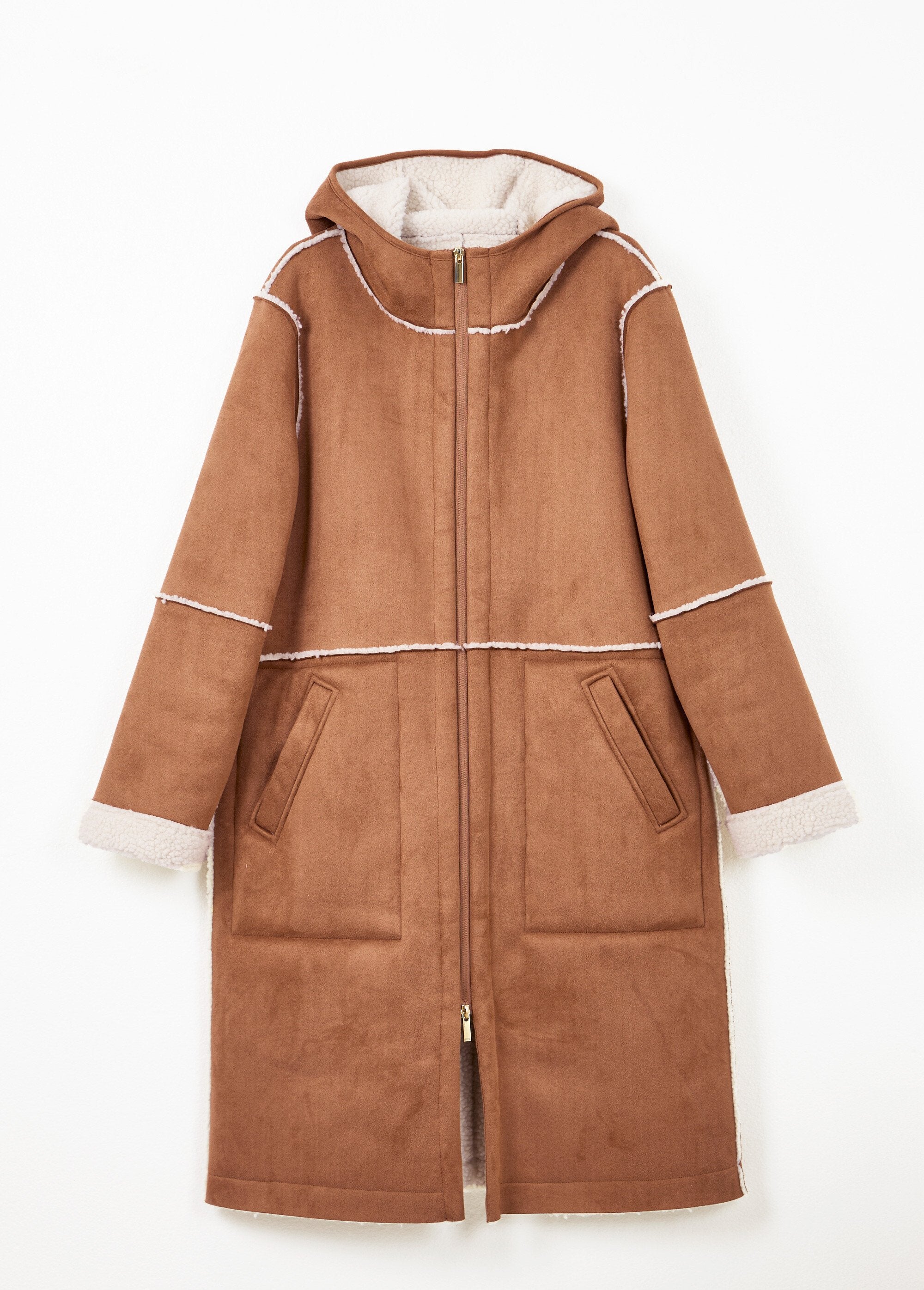 Manteau_zippé_à_capuche_effet_peau_lainée_chaud_Camel_AP1_slim