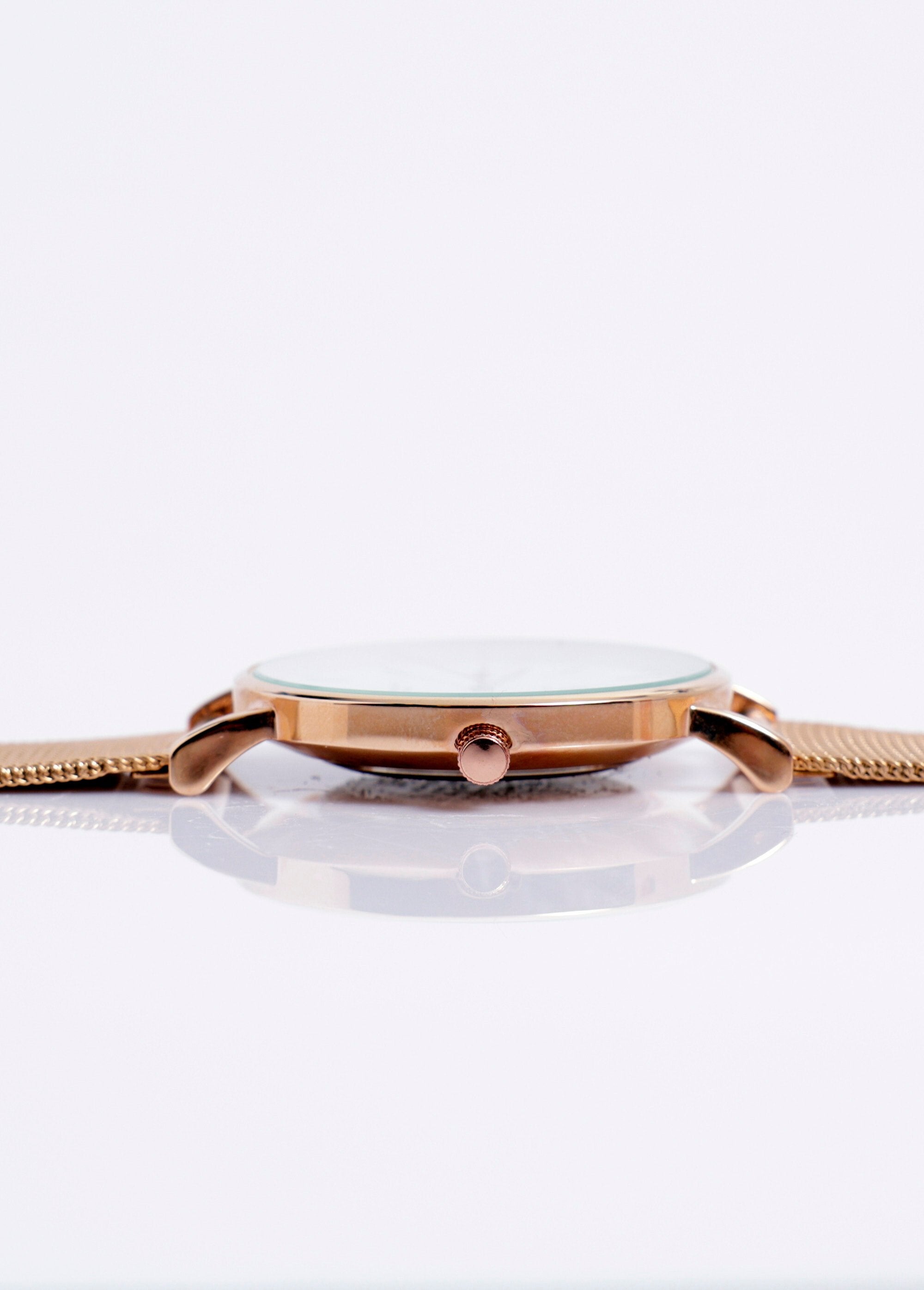 Relógio_redondo_com_bracelete_de_elos_à_milanesa_2R_Rose_blanc_DE2_slim