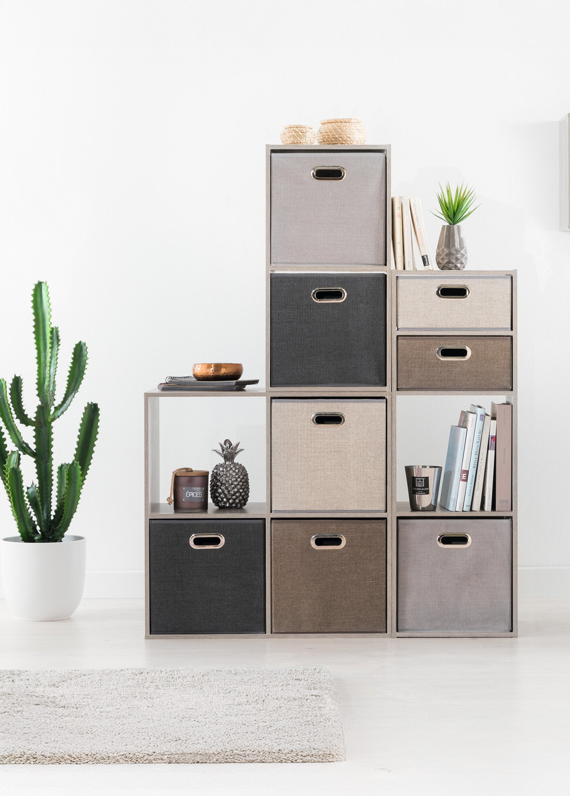 Cesto_de_arrumação_dobrável,_pega_metálica_Beige_SF1_slim