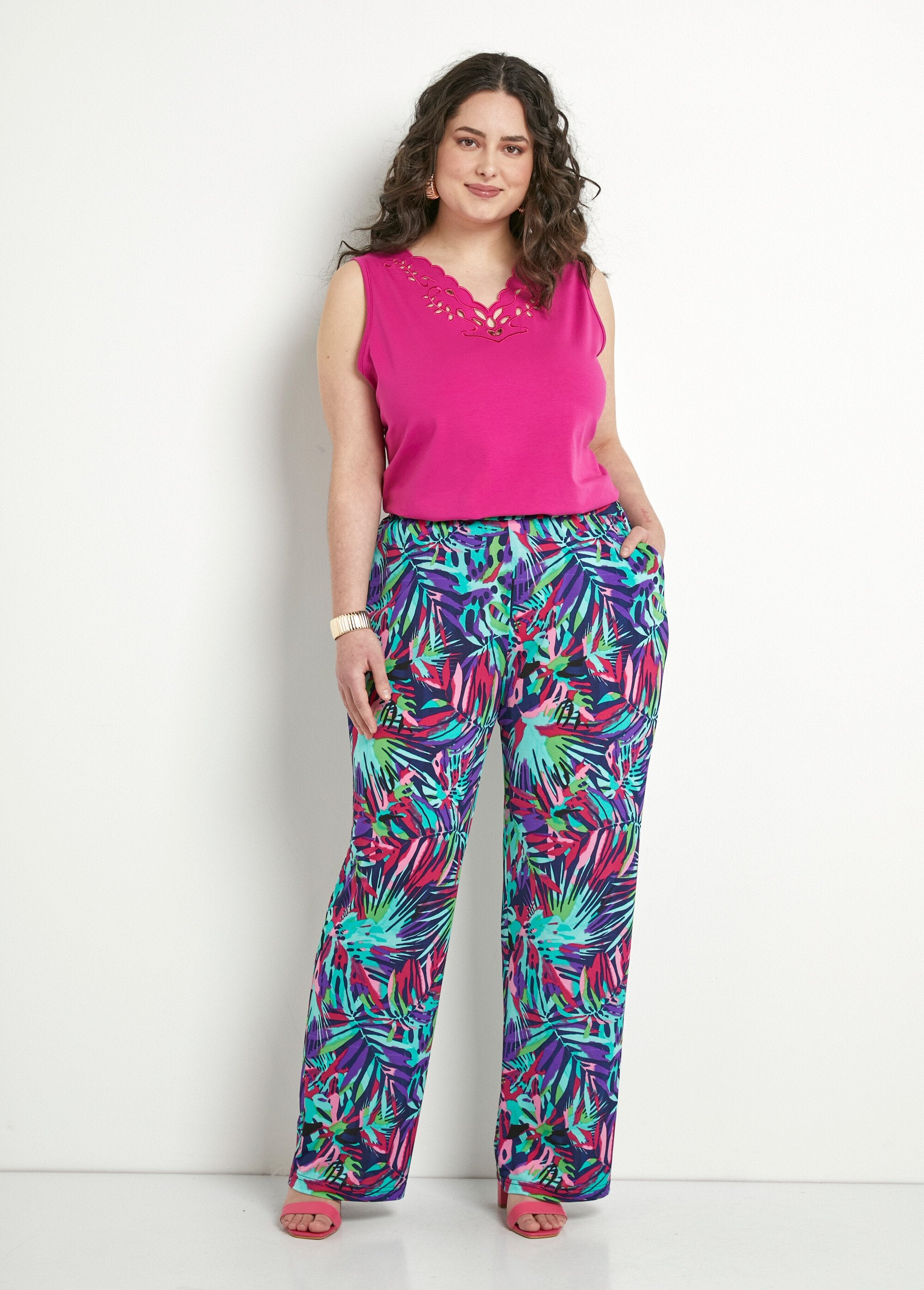 Calça_larga_com_cós_elástico_e_estampa_Multicolore_SF1_curvy