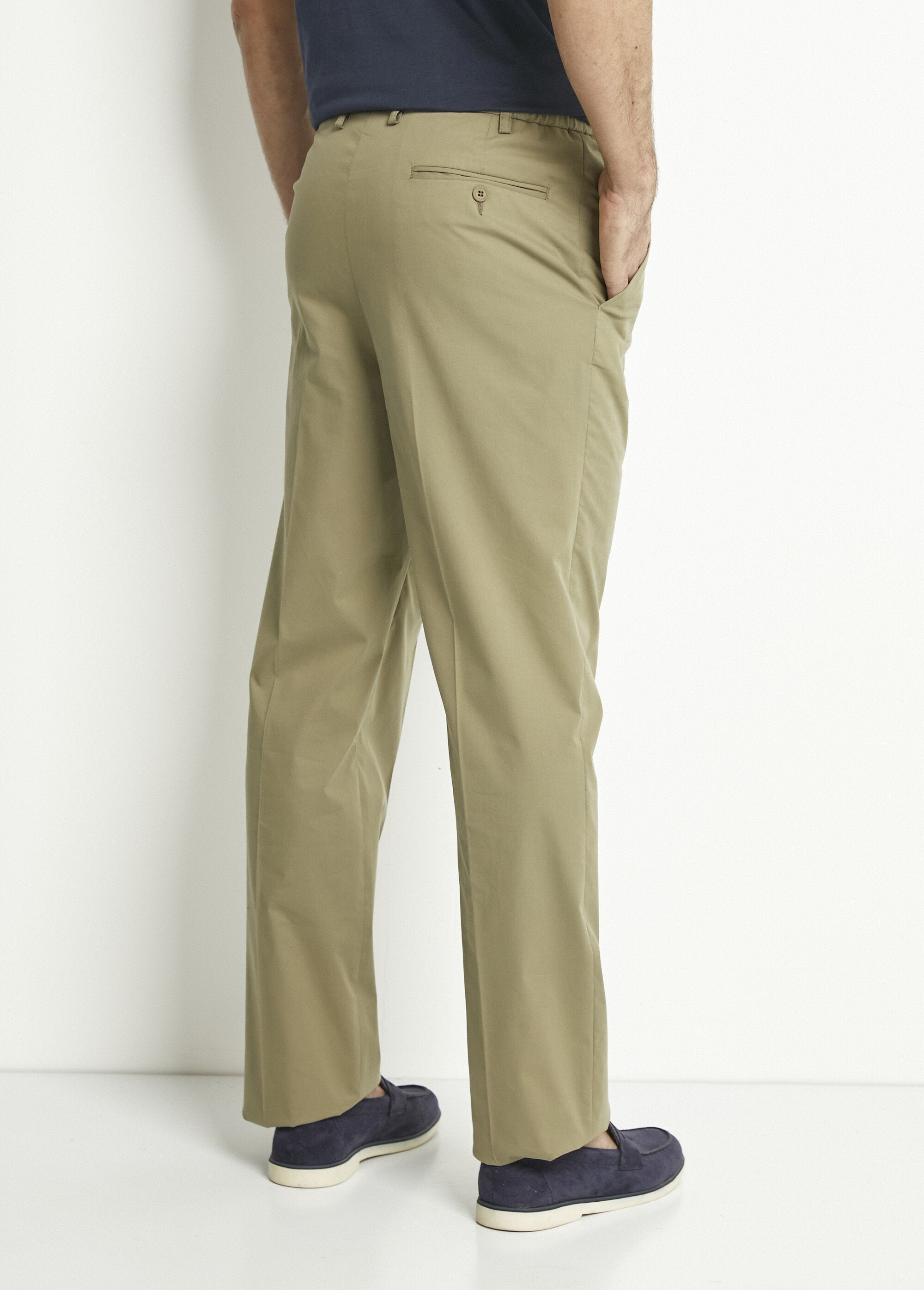 Pantalon_droit_ceinture_élastiquée_confort_Kaki_DO1_slim