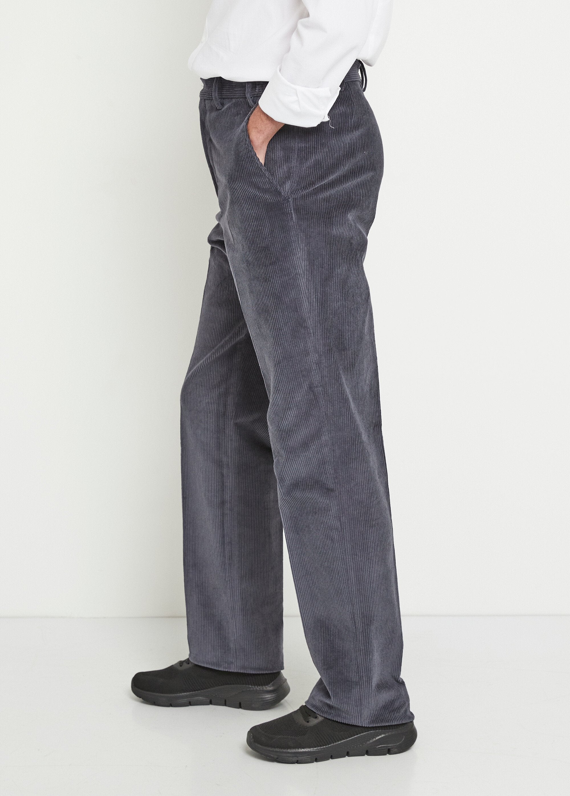 Calça_reta_com_cós_elástico_confortável_Velours_marine_GA1_slim