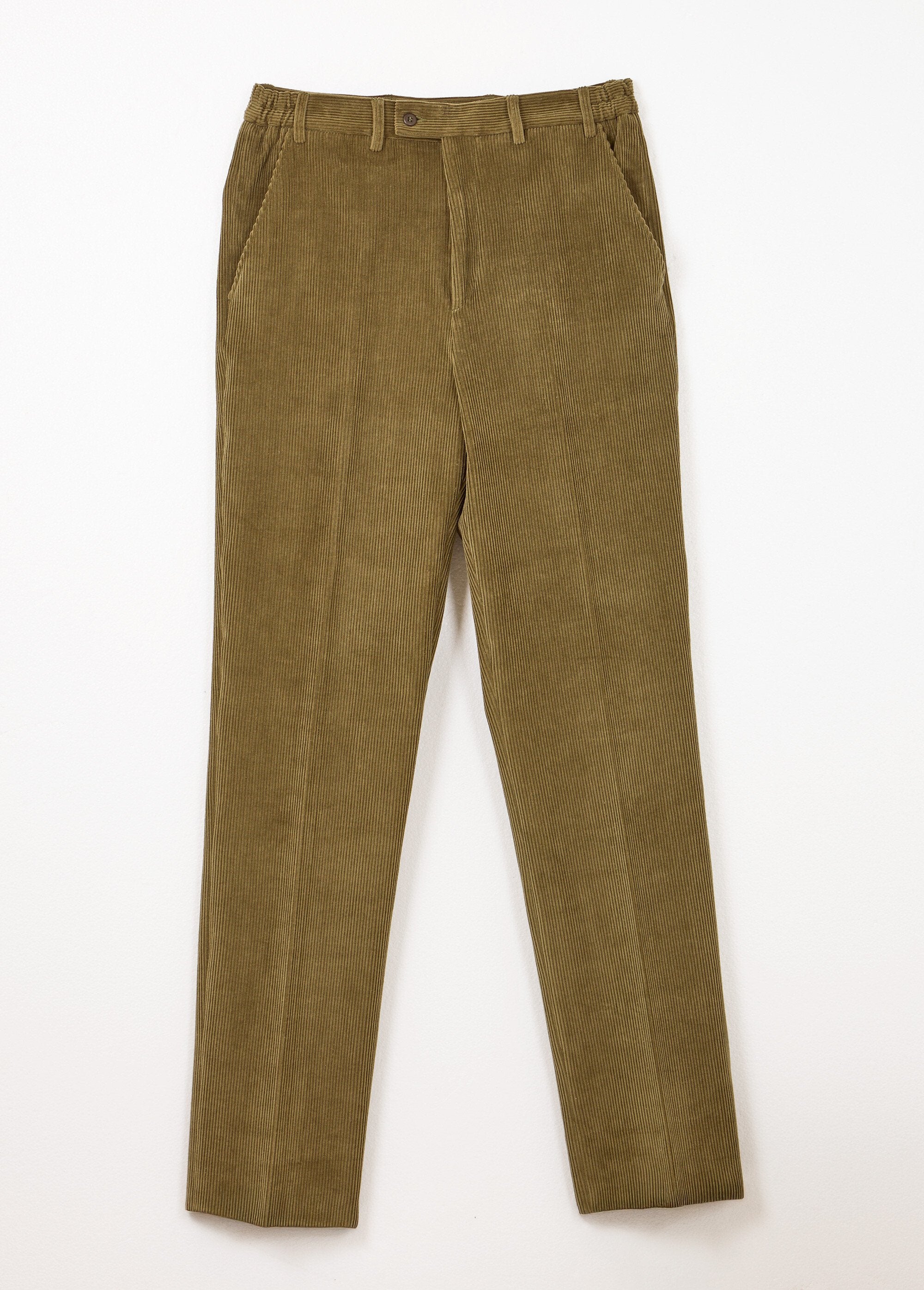 Calça_reta_com_cós_elástico_confortável_Velours_bronze_AP1_slim