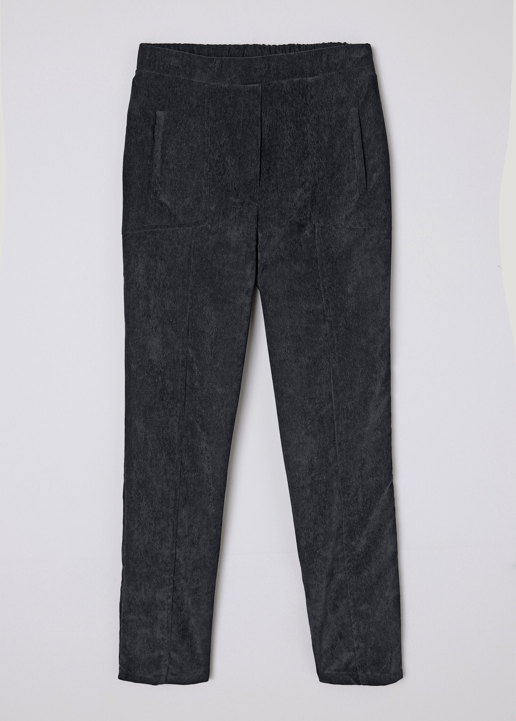 Calça_reta_com_cintura_elástica_e_veludo_milleraies_PRETO_AP1_slim