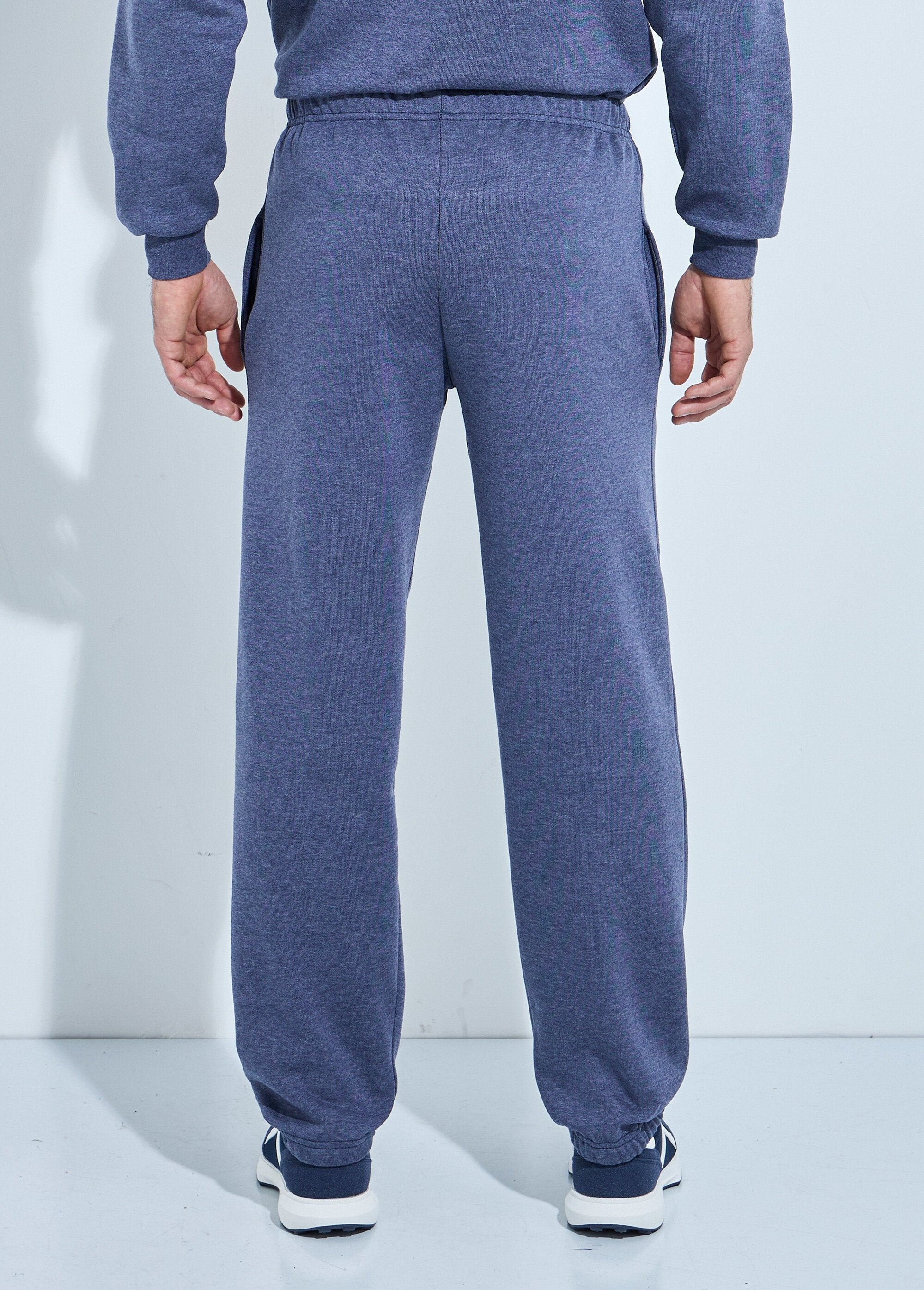 Pantalon_jogging_molleton_bas_et_taille_élastiqués_Bleu_grise_DO1_slim