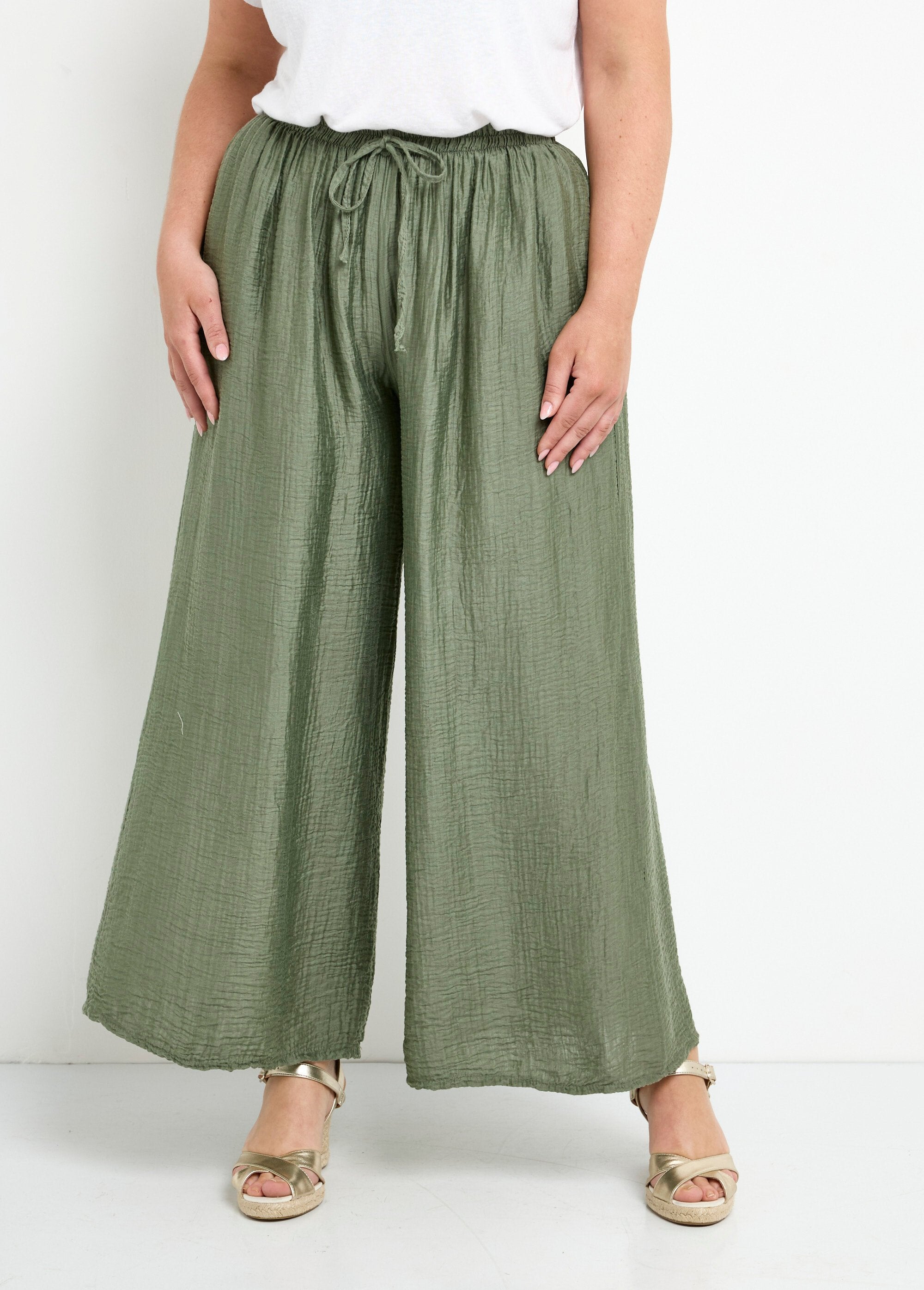 Pantalon_large_et_fluide_en_lyocell_Kaki_FA1_curvy
