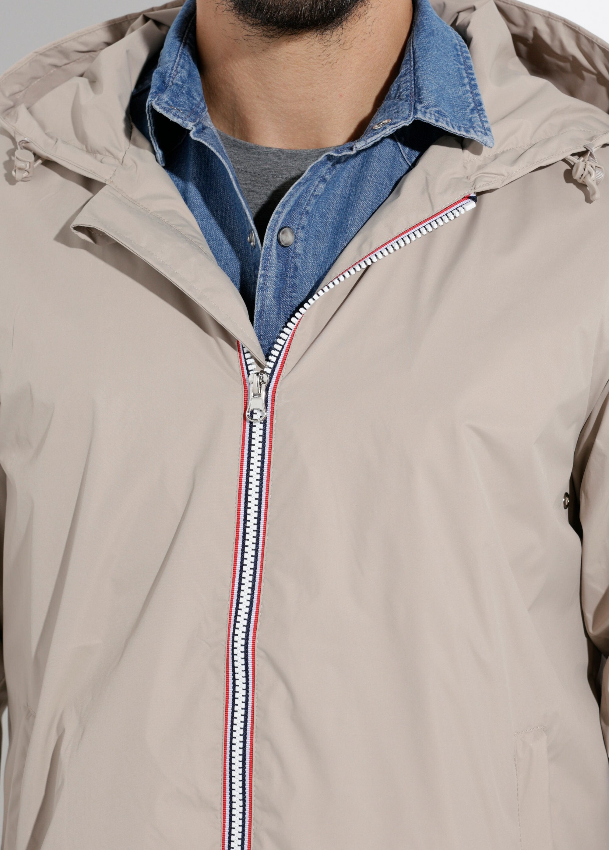 Parka_longue_déperlante_tendance_Beige_DE1_slim