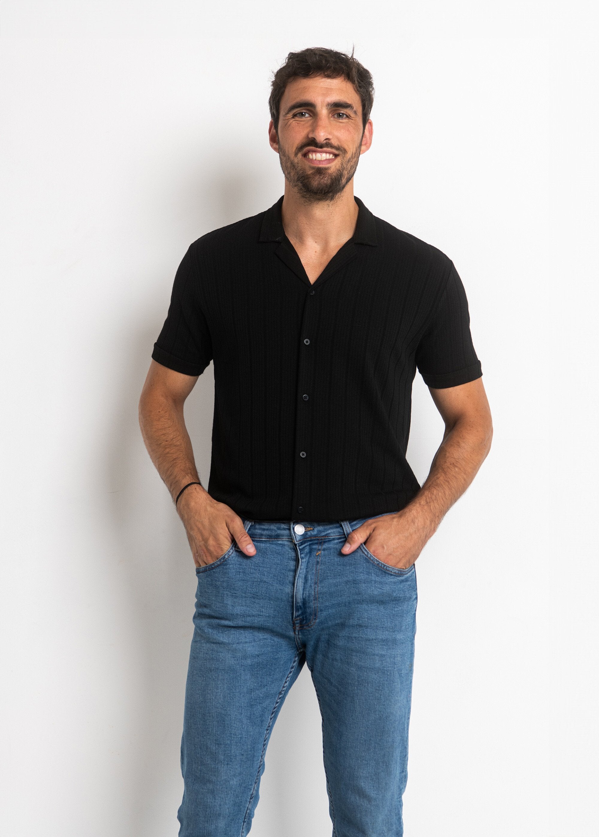 Camisa_polo_estilo_malha_canelada_Noir_FA1_slim