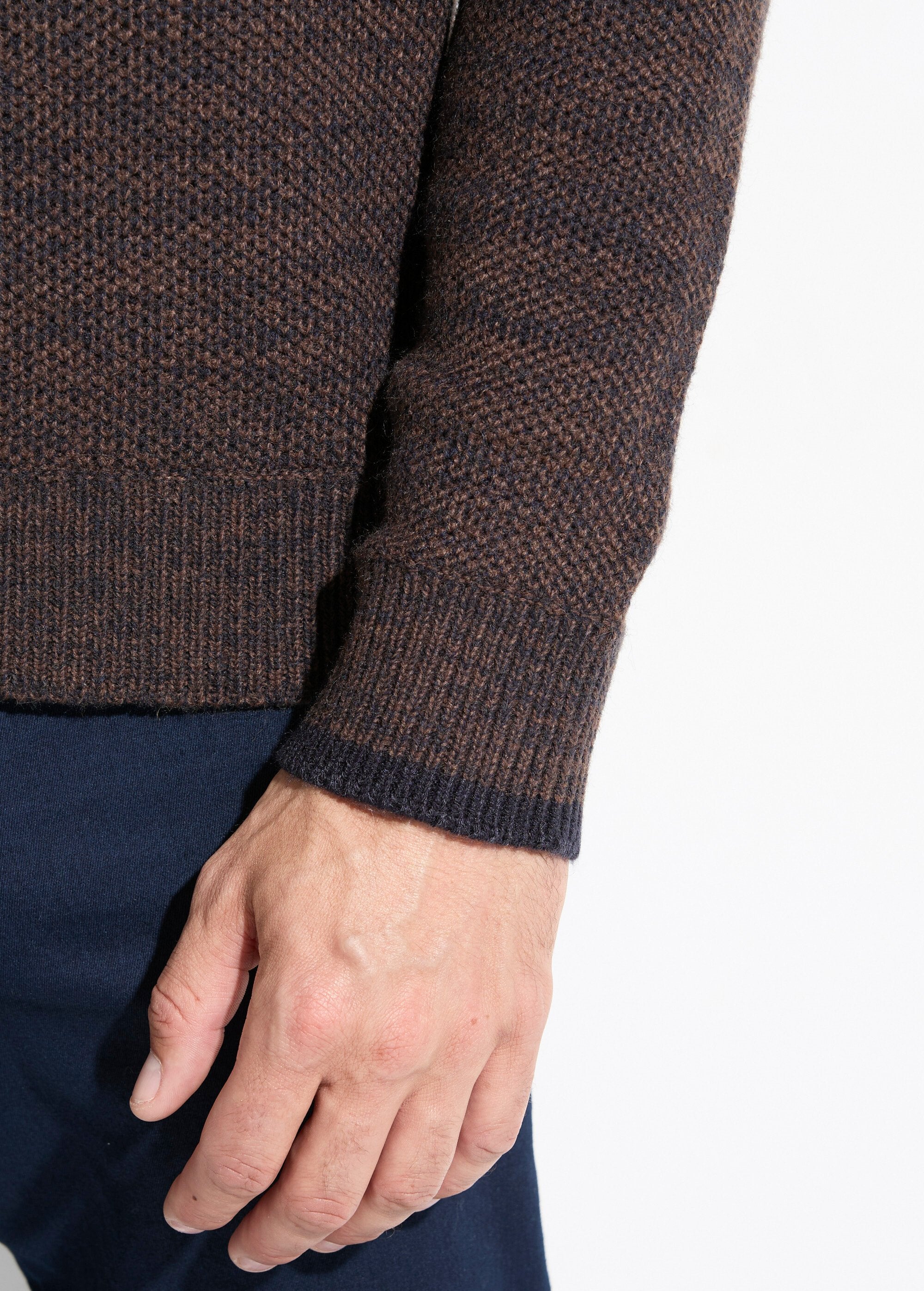 Camisola_de_gola_alta_com_fecho_de_correr_em_lã_de_malha_mosqueada_Marron_DE2_slim