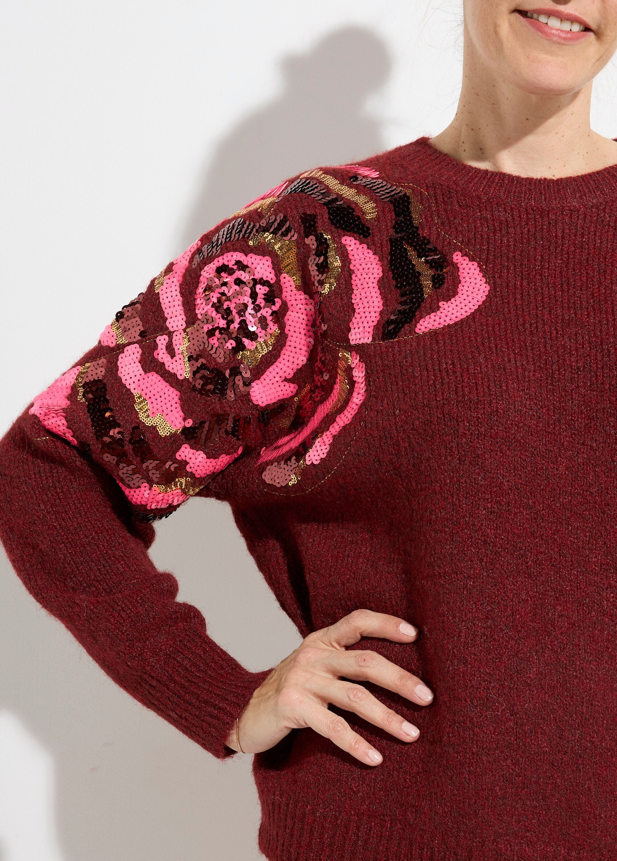 Pull_col_rond,_animation_fleur_sequins_Bordeaux__DE1_slim