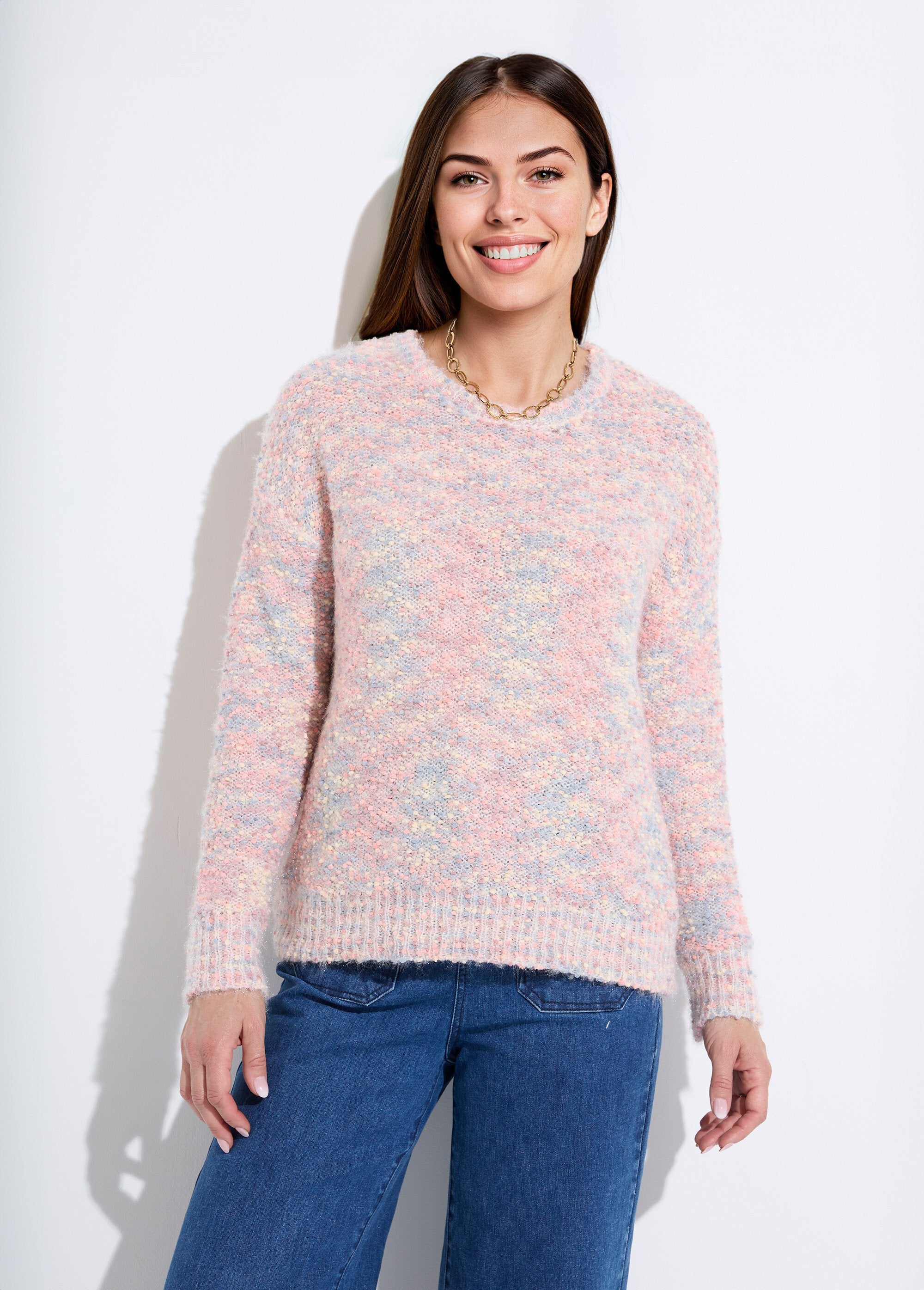 Suéter_macio_de_gola_redonda_com_ponto_bola_multicolorido_Chine_rose_FA1_slim