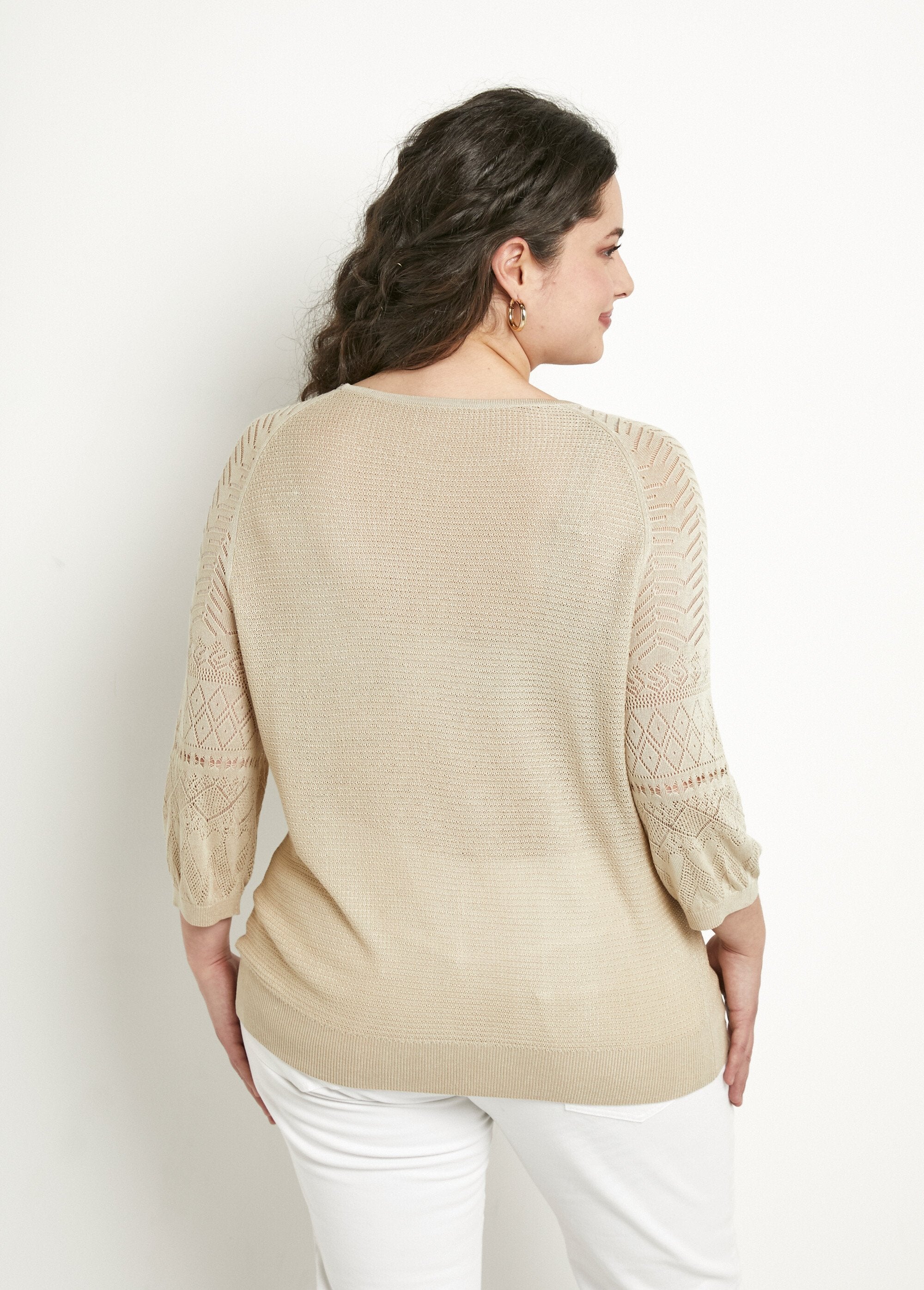 Suéter_leve_com_mangas_raglan_3/4_e_gola_redonda_Beige_DO1_curvy