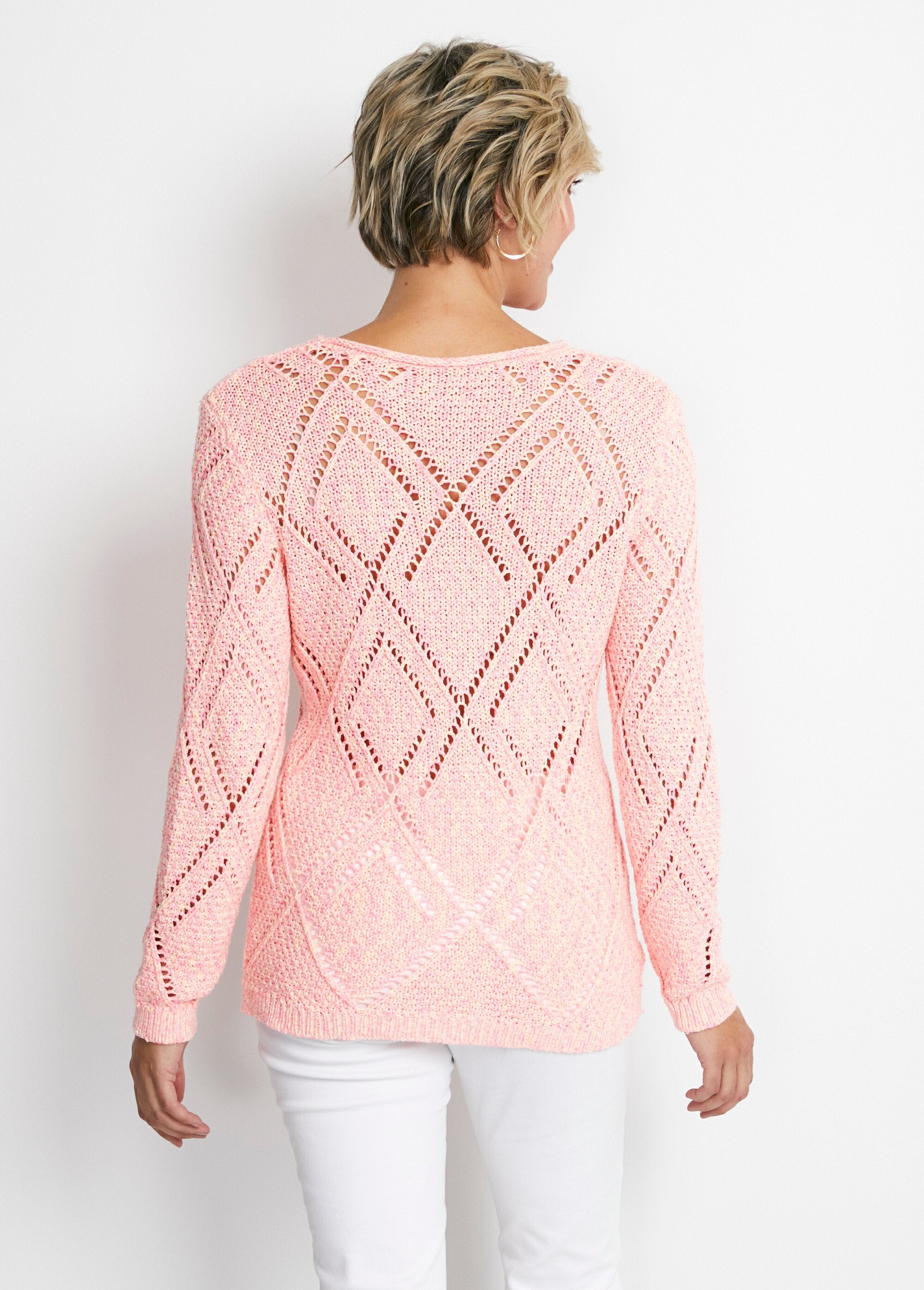 Pull_maille_moulinée_ajourée_Rose_DO1_slim