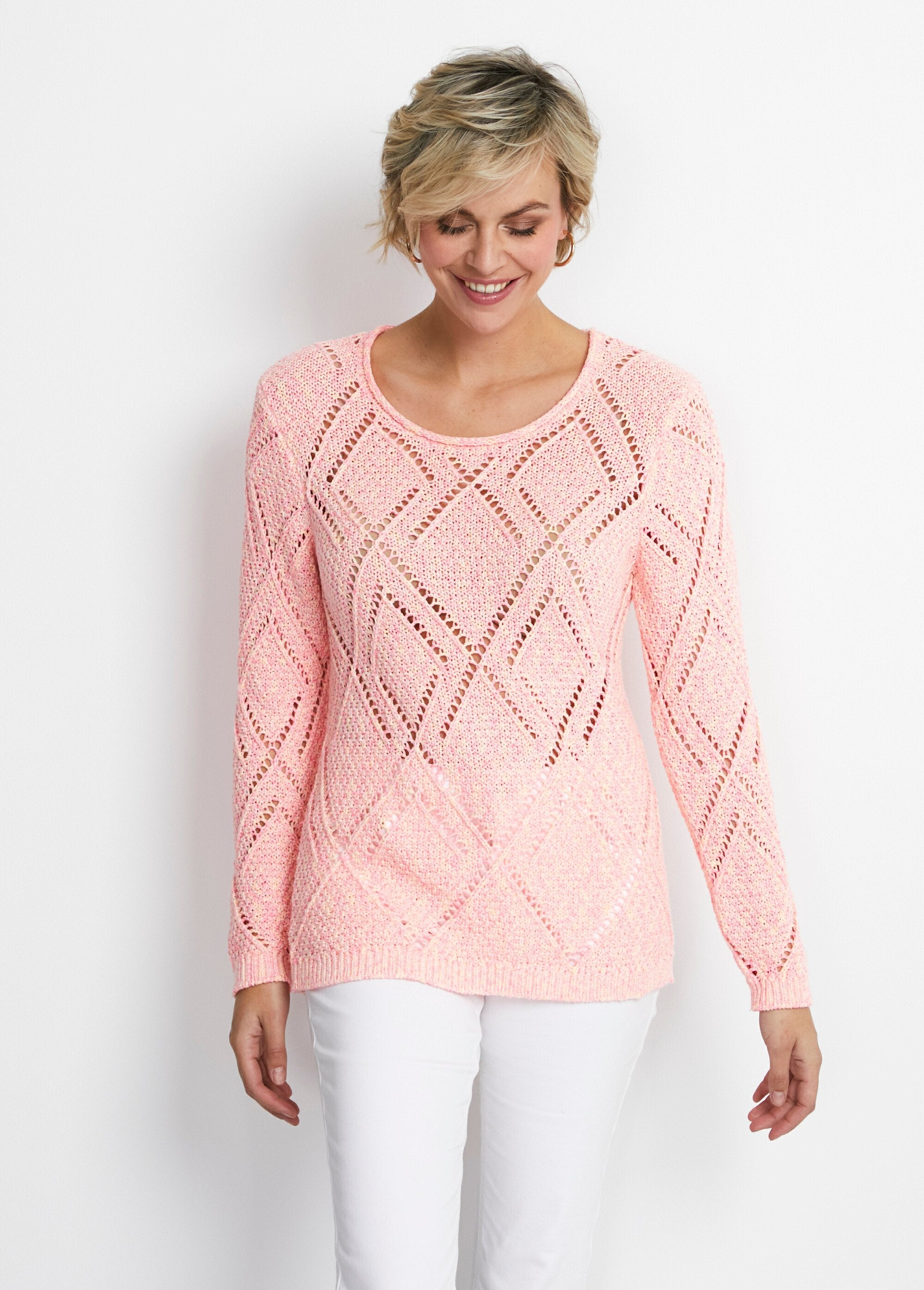 Pull_maille_moulinée_ajourée_Rose_FA1_slim