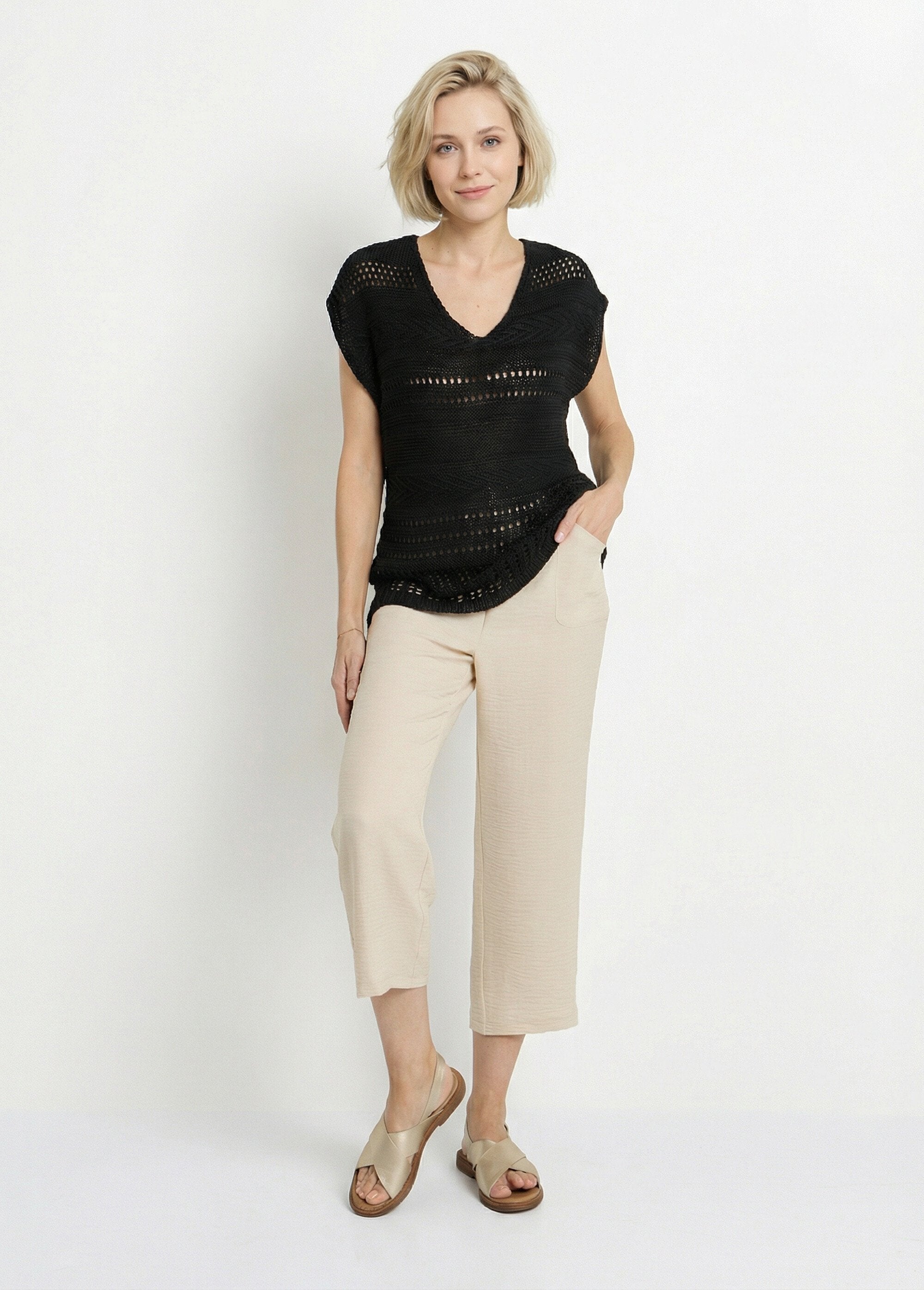 Suéter_grosso_de_malha_de_manga_curta_Noir_SF1_slim