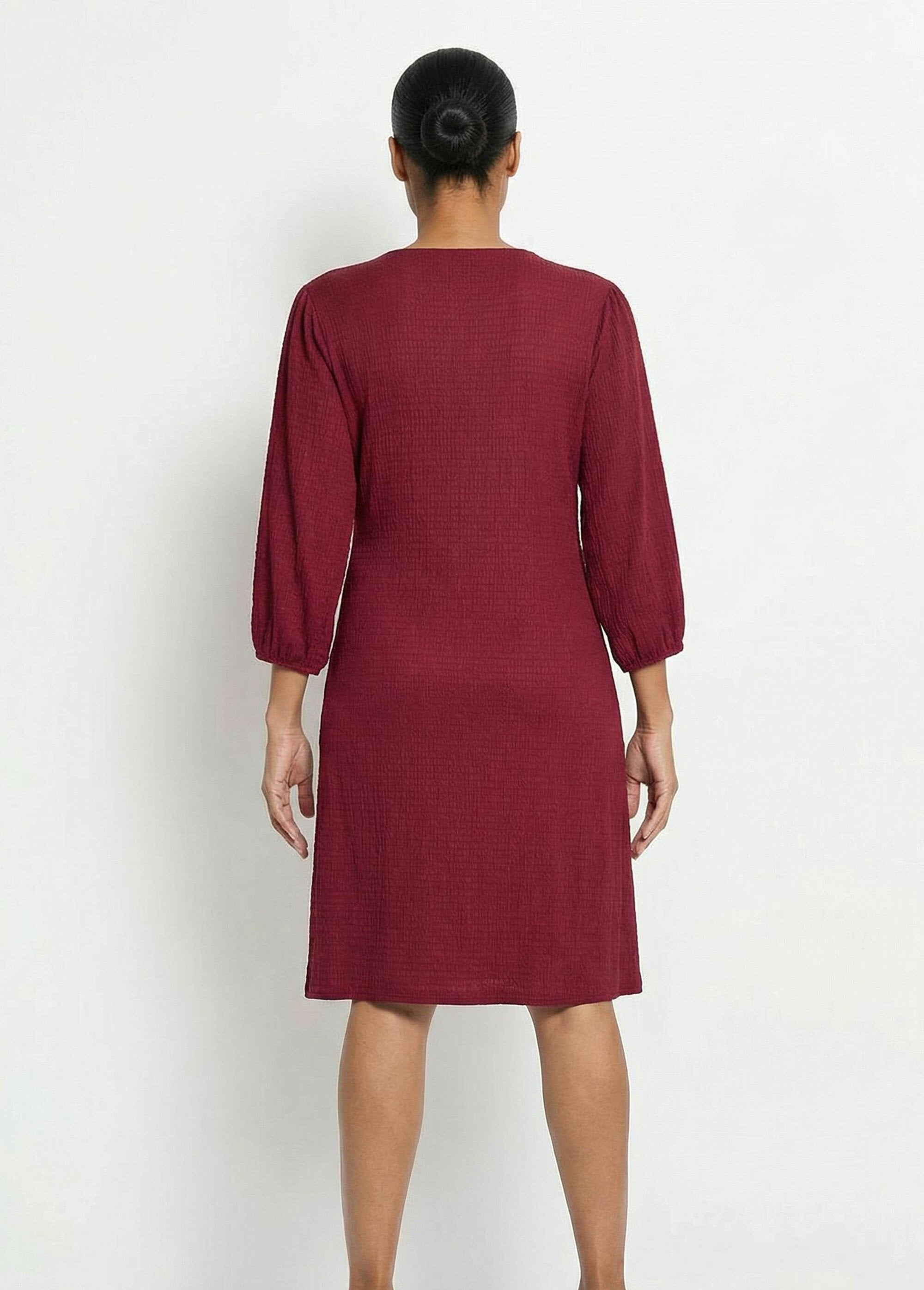 Robe_portefeuille_en_maille_gaufrée_Bordeaux_DO1_slim