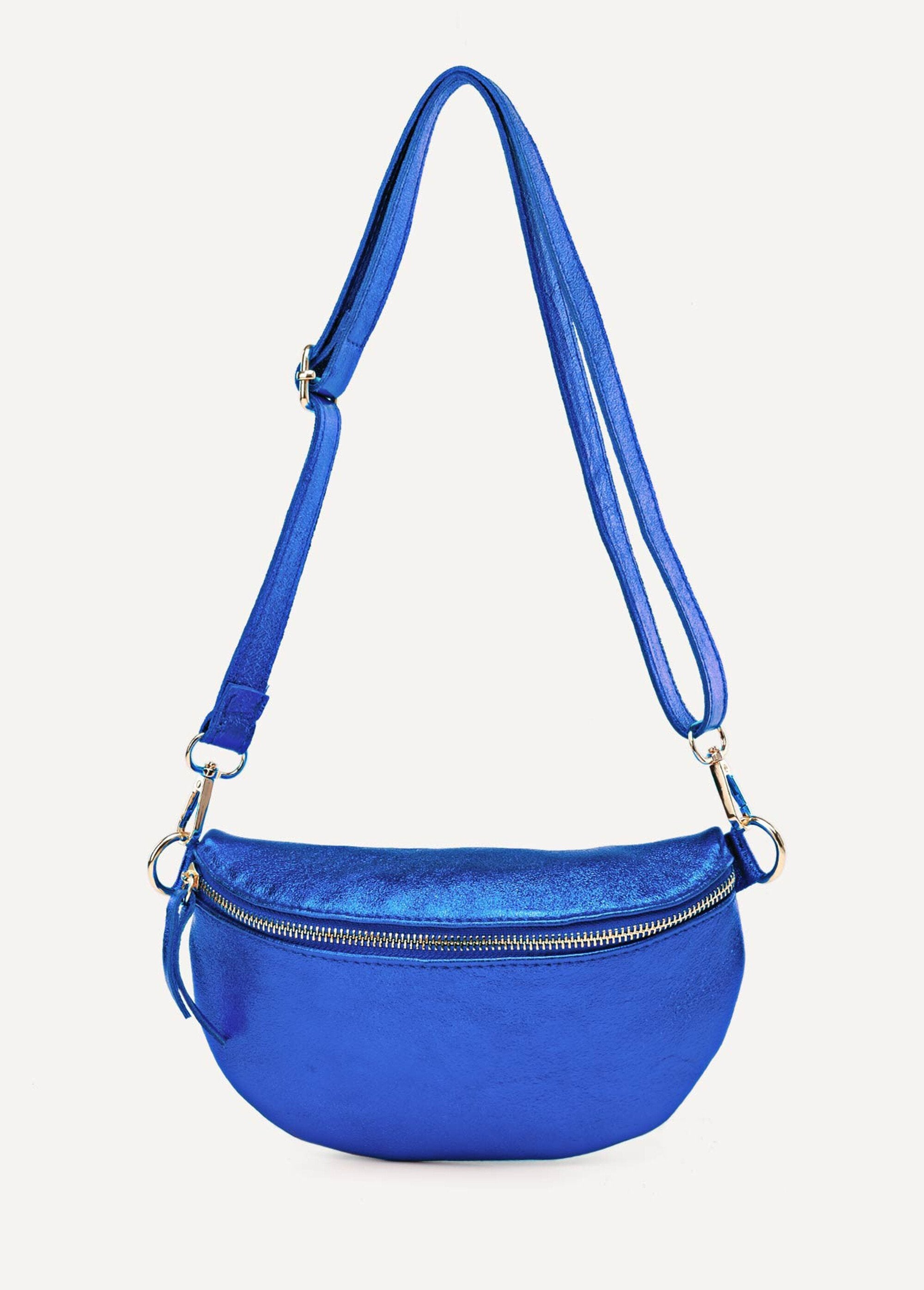 Bolsa_de_cintura_em_pele_metálica_para_mulher_Bleu_electrique_DE2_slim