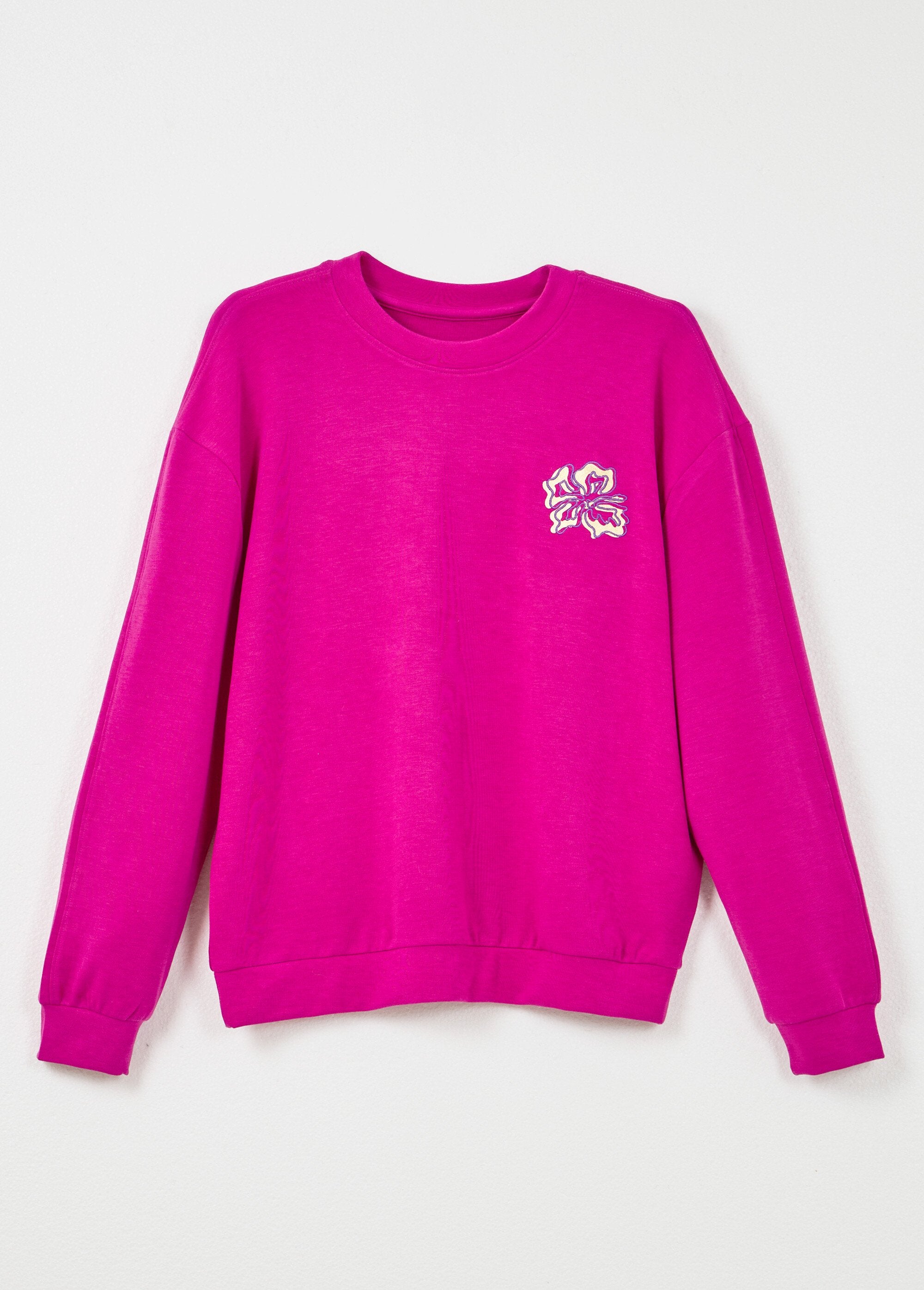 Sweat_volume_boite_molleton_brodé_détail_brillant_Cassis_AP1_slim