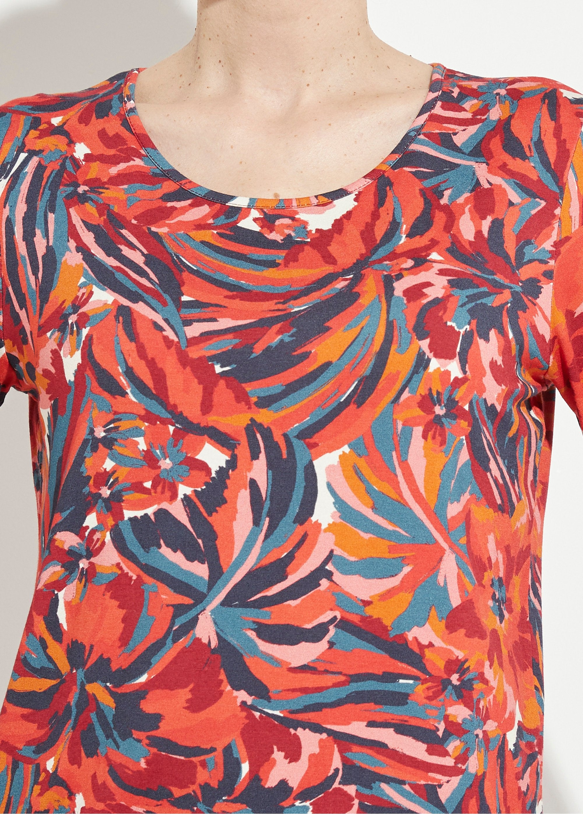 T-shirt_col_rond_manches_longues_floral_Imprime_tomette_DE1_slim