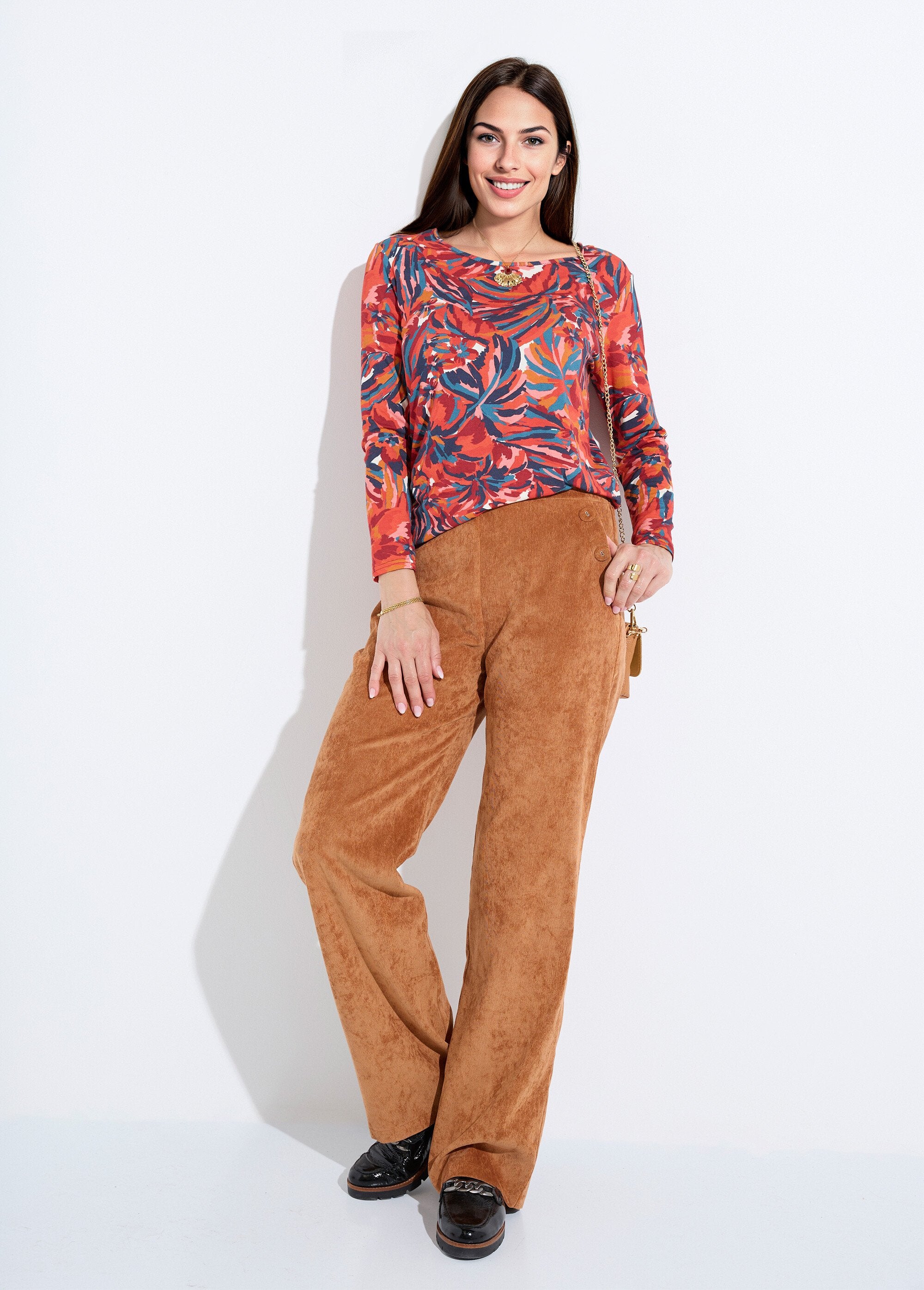 T-shirt_col_rond_manches_longues_floral_Imprime_tomette_SF1_slim