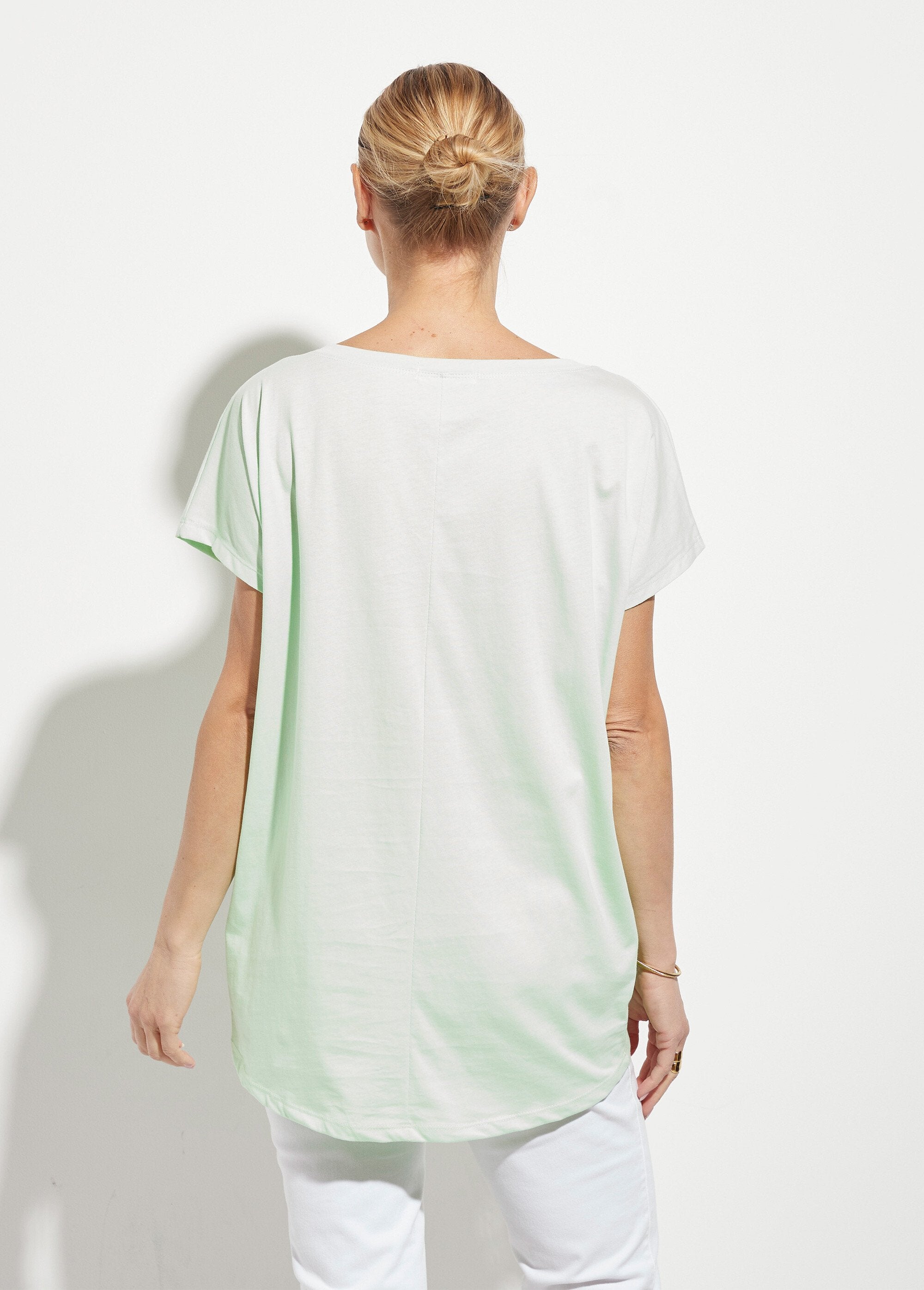Camiseta_gola_redonda_com_estampa_Love_brilhante_Vert_DO1_slim