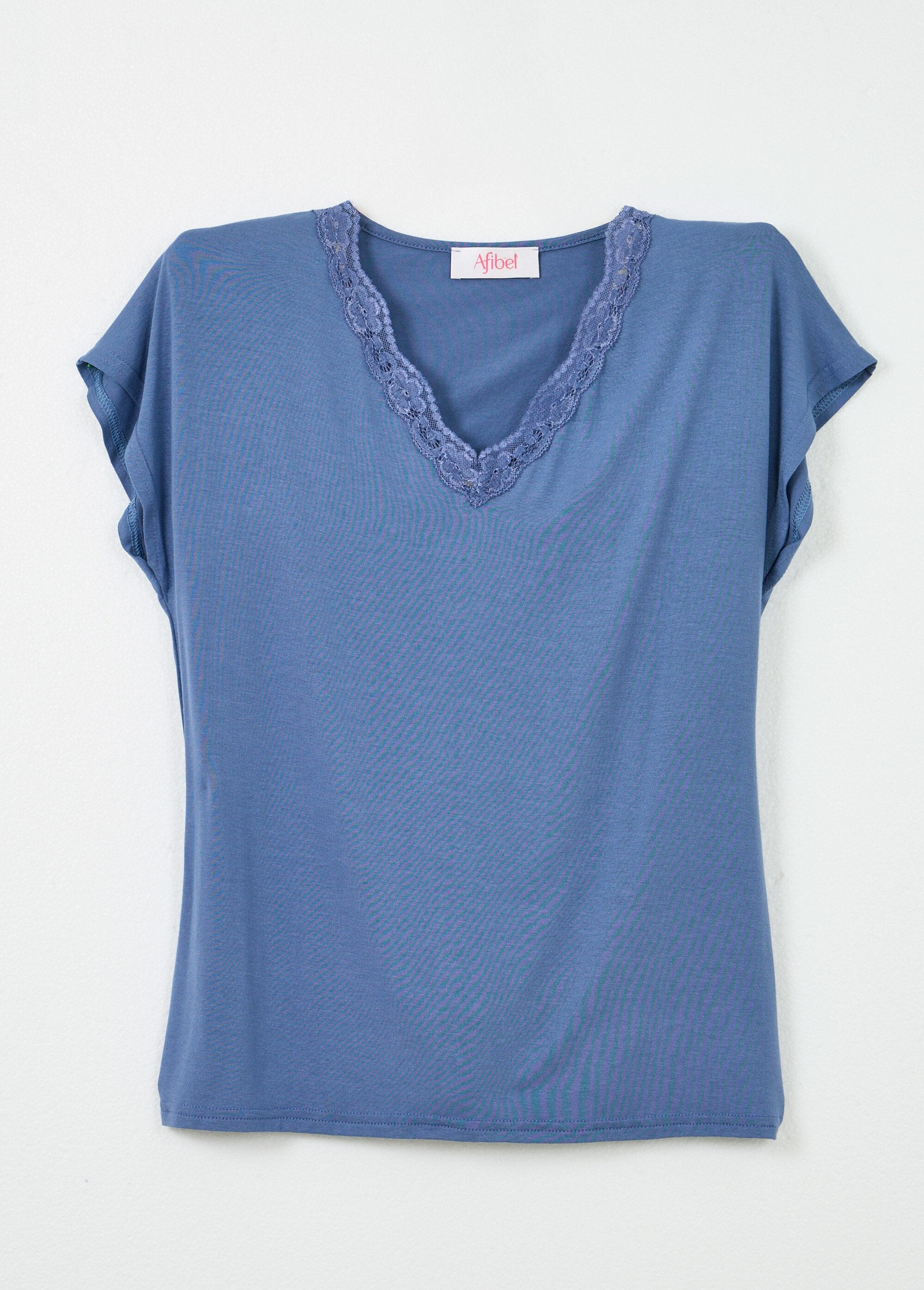Camiseta_curta_de_renda_elástica_Bleu_orage_AP1_slim