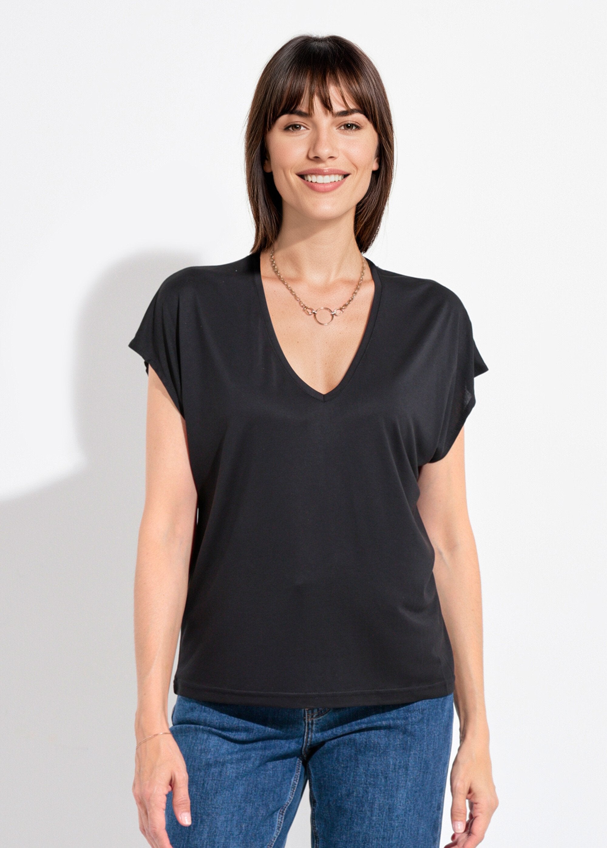 Camiseta_larga_de_manga_curta_Noir_FA1_slim