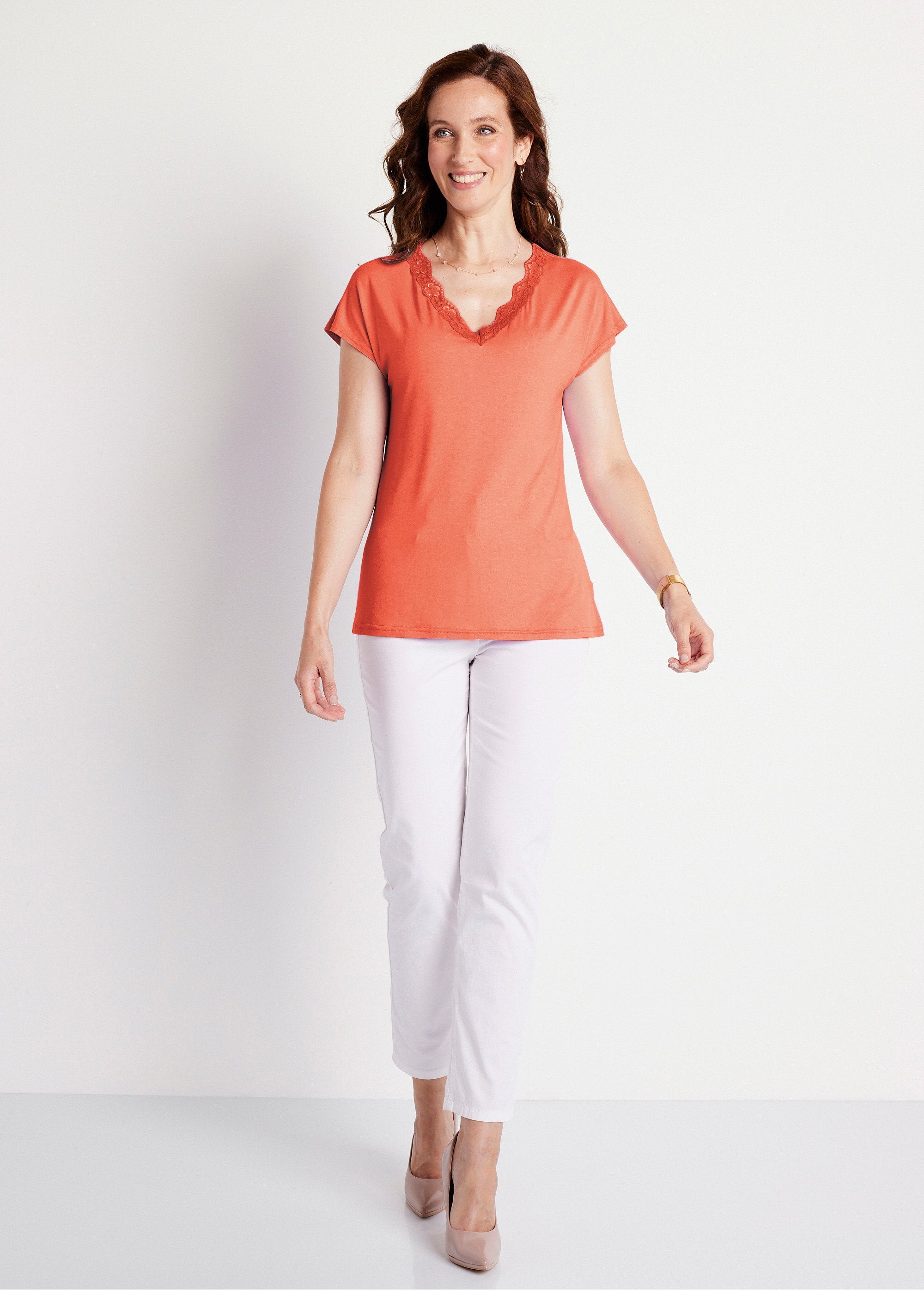 T-shirt_curta_em_renda_stretch_Coral_SF1_slim