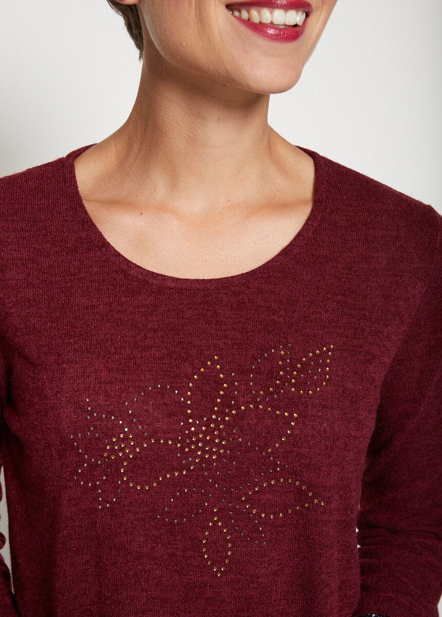 T-shirt_long_effet_2_en_1_fantaisie_Bordeaux_DE1_slim