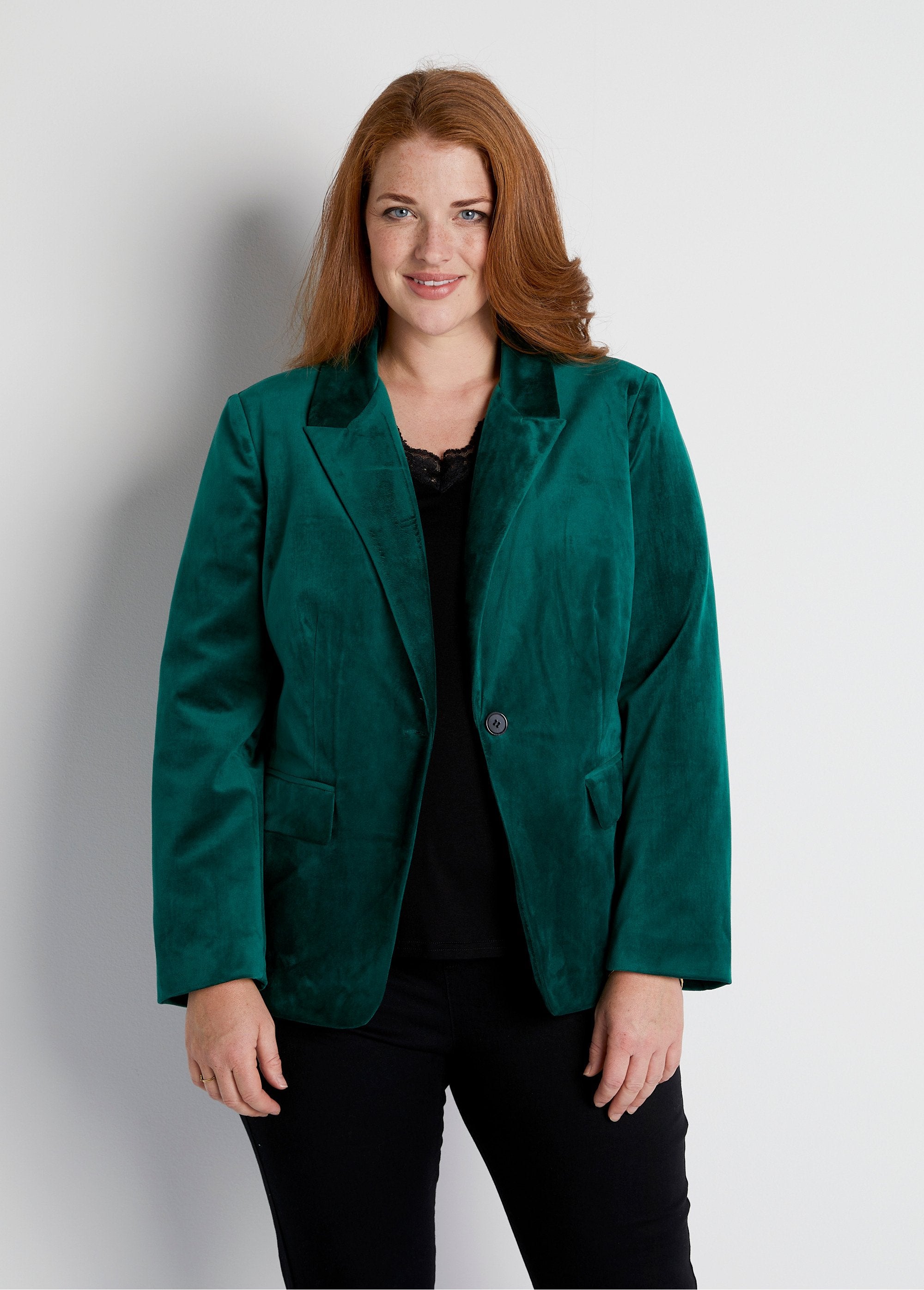 Jaqueta_blazer_reta_de_veludo_liso_com_gola_sob_medida_VERDE_FA1_curvy