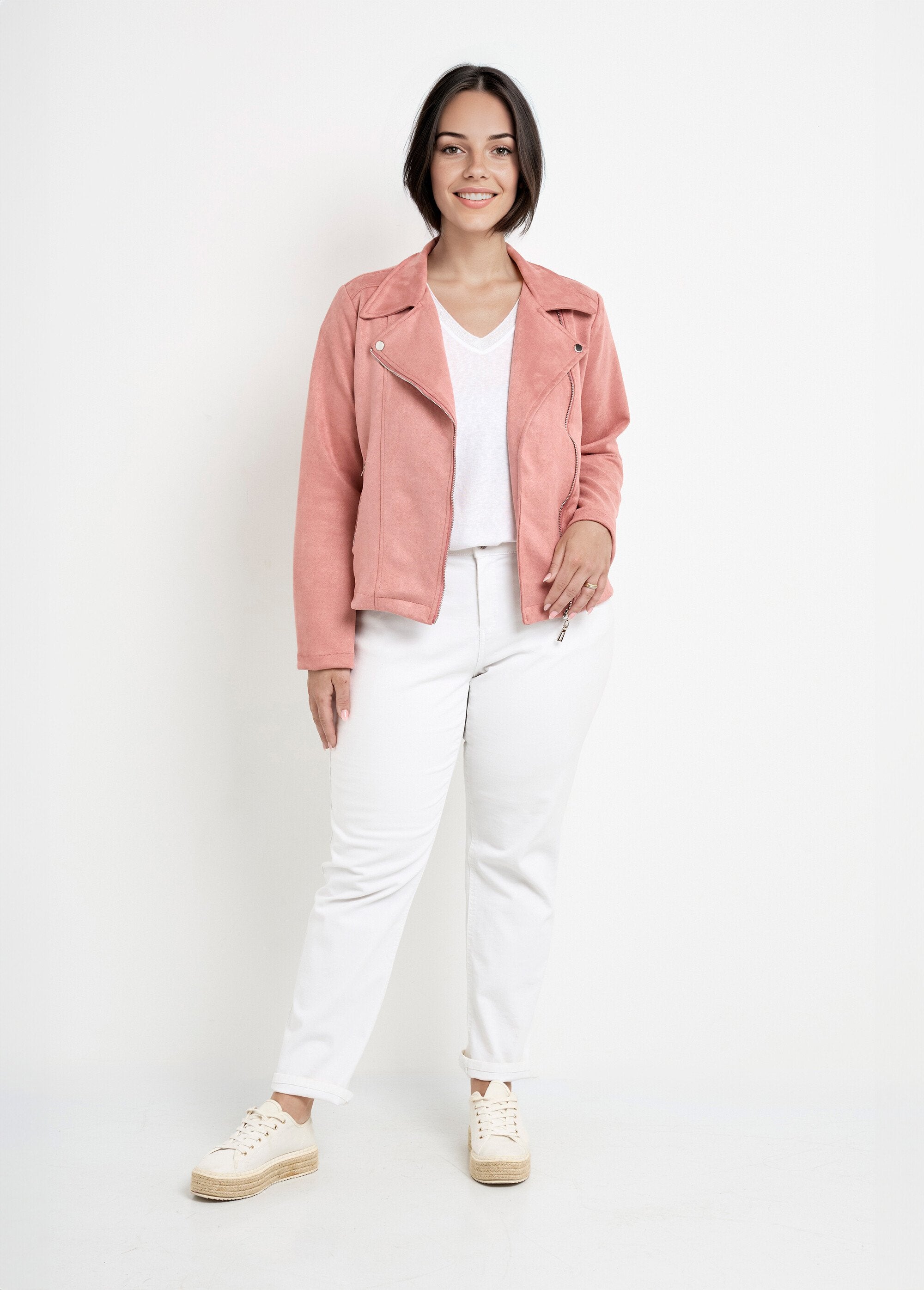 Jaqueta_de_motociclista_de_camurça_com_zíper_Rose_poudre_SF1_curvy